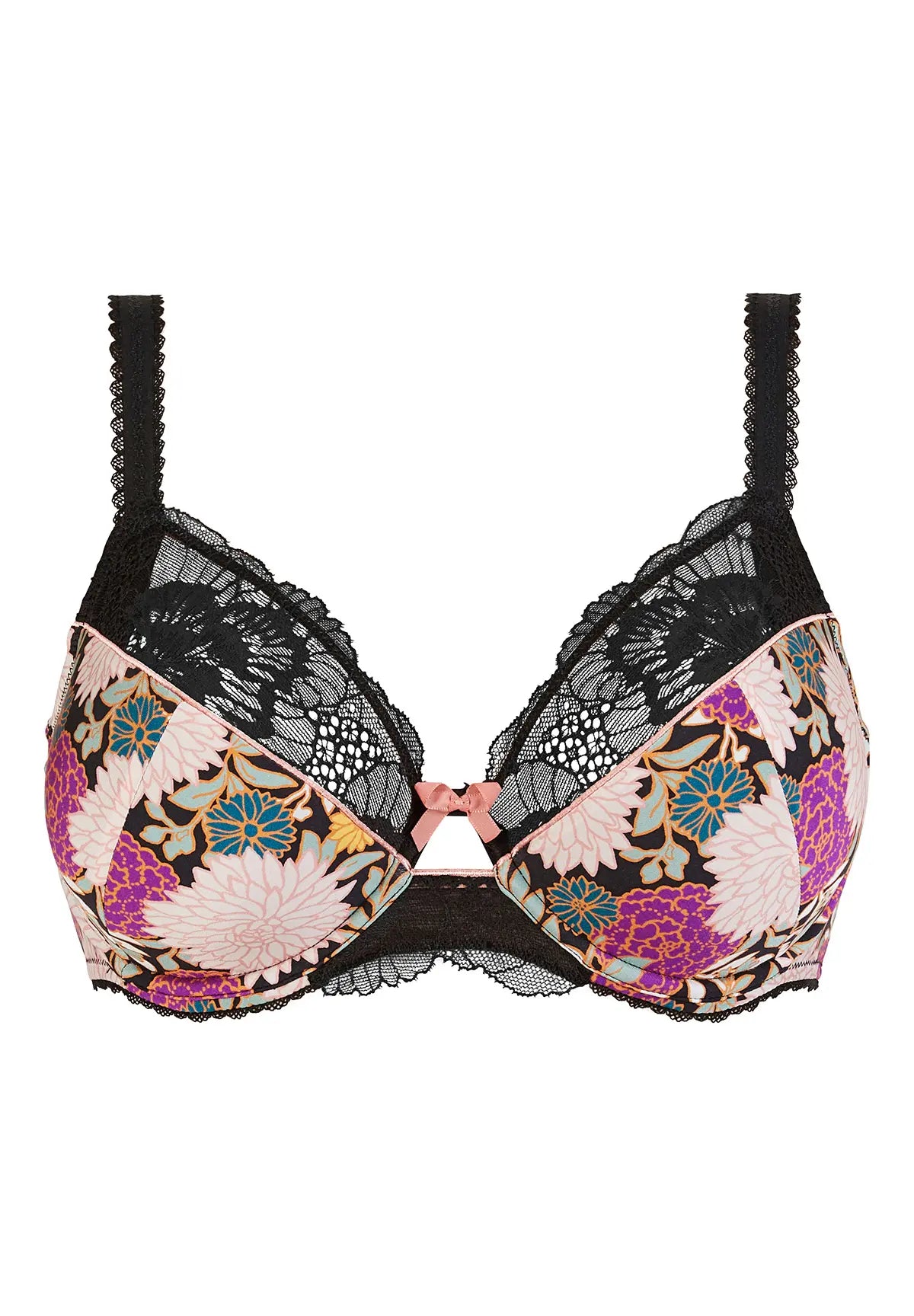 Soutien-gorge emboîtant Aurélie Imprimé Dahlia Foncé