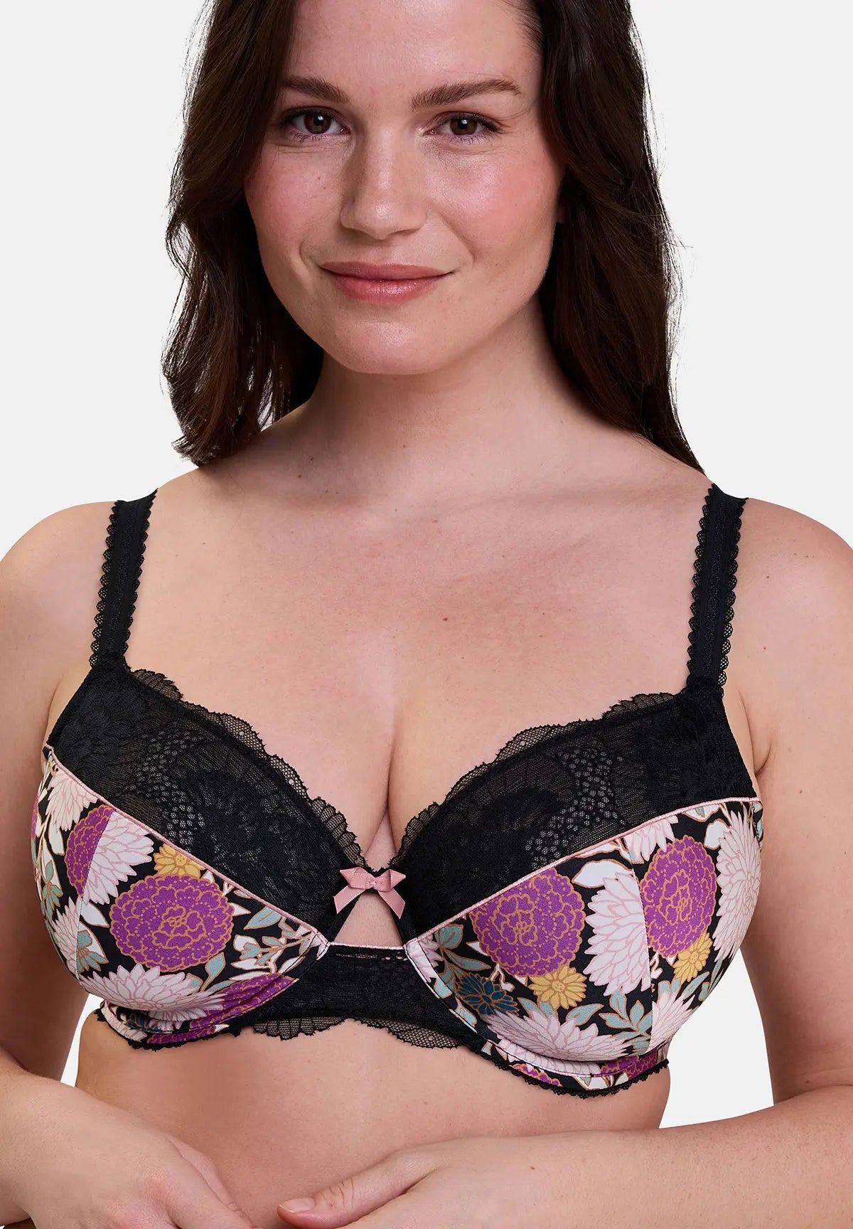 Soutien-gorge emboîtant Aurélie Imprimé Dahlia Foncé