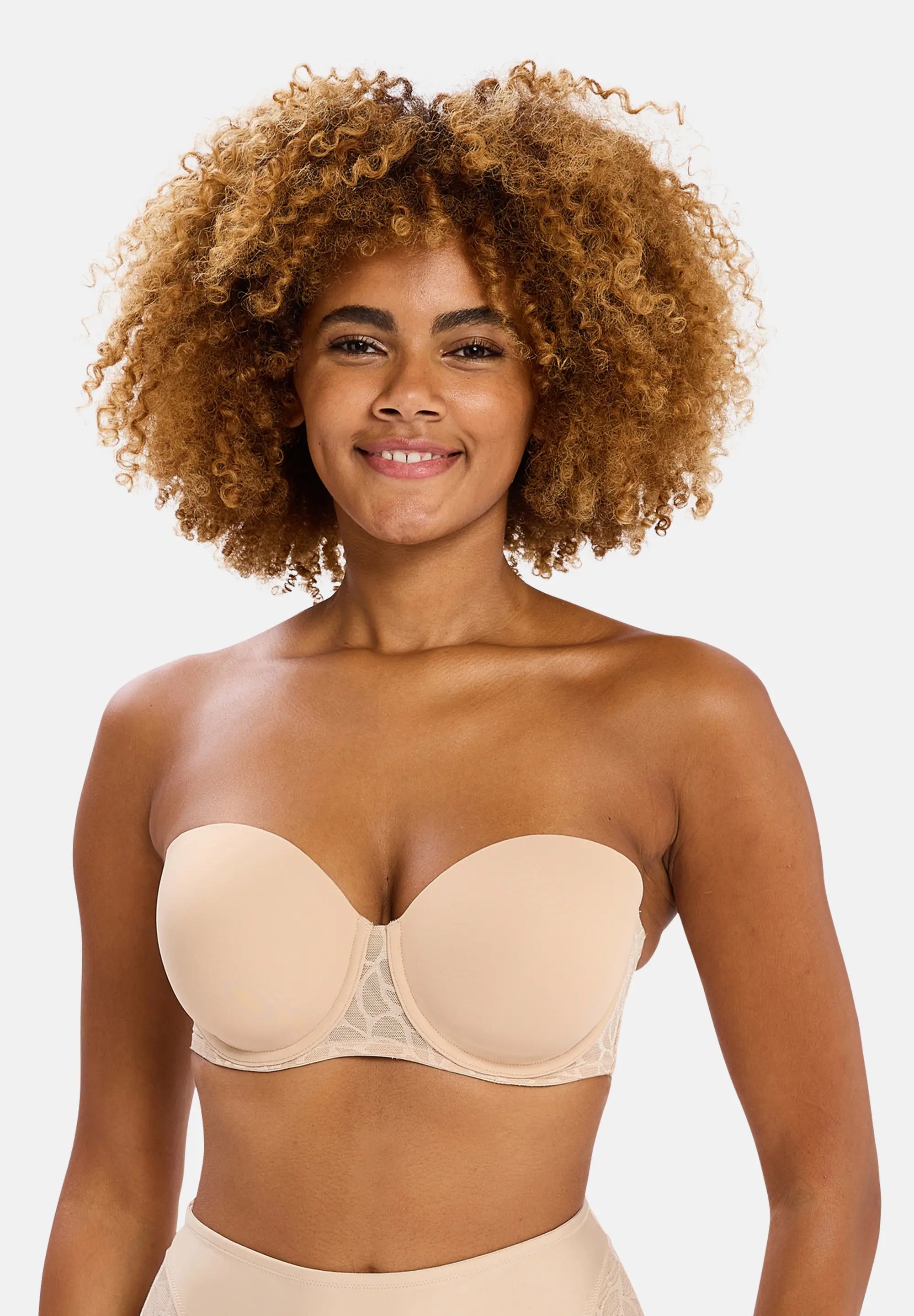 Soutien-gorge bandeau avec armatures Perfect Curves Blush