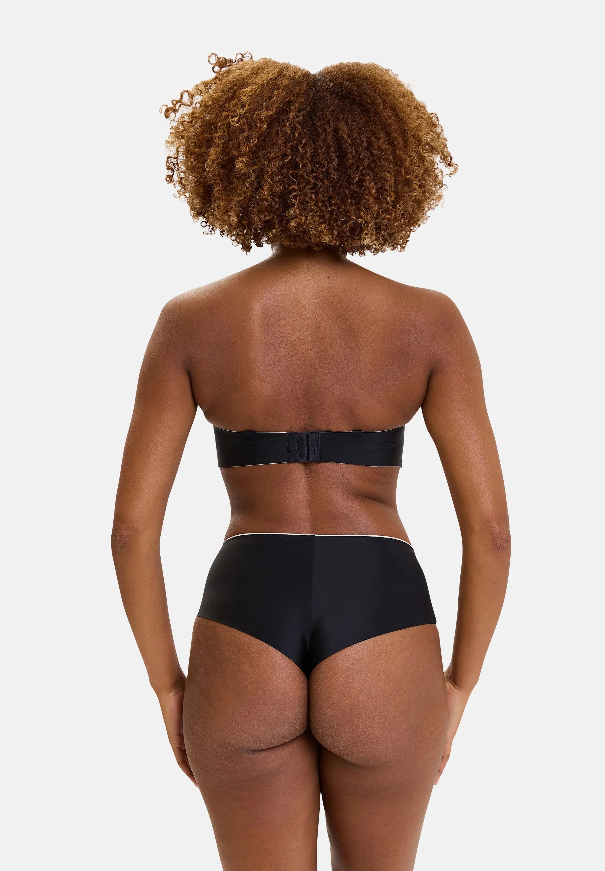 Bandeau-bh met beugel Unseen Zwart / Blush