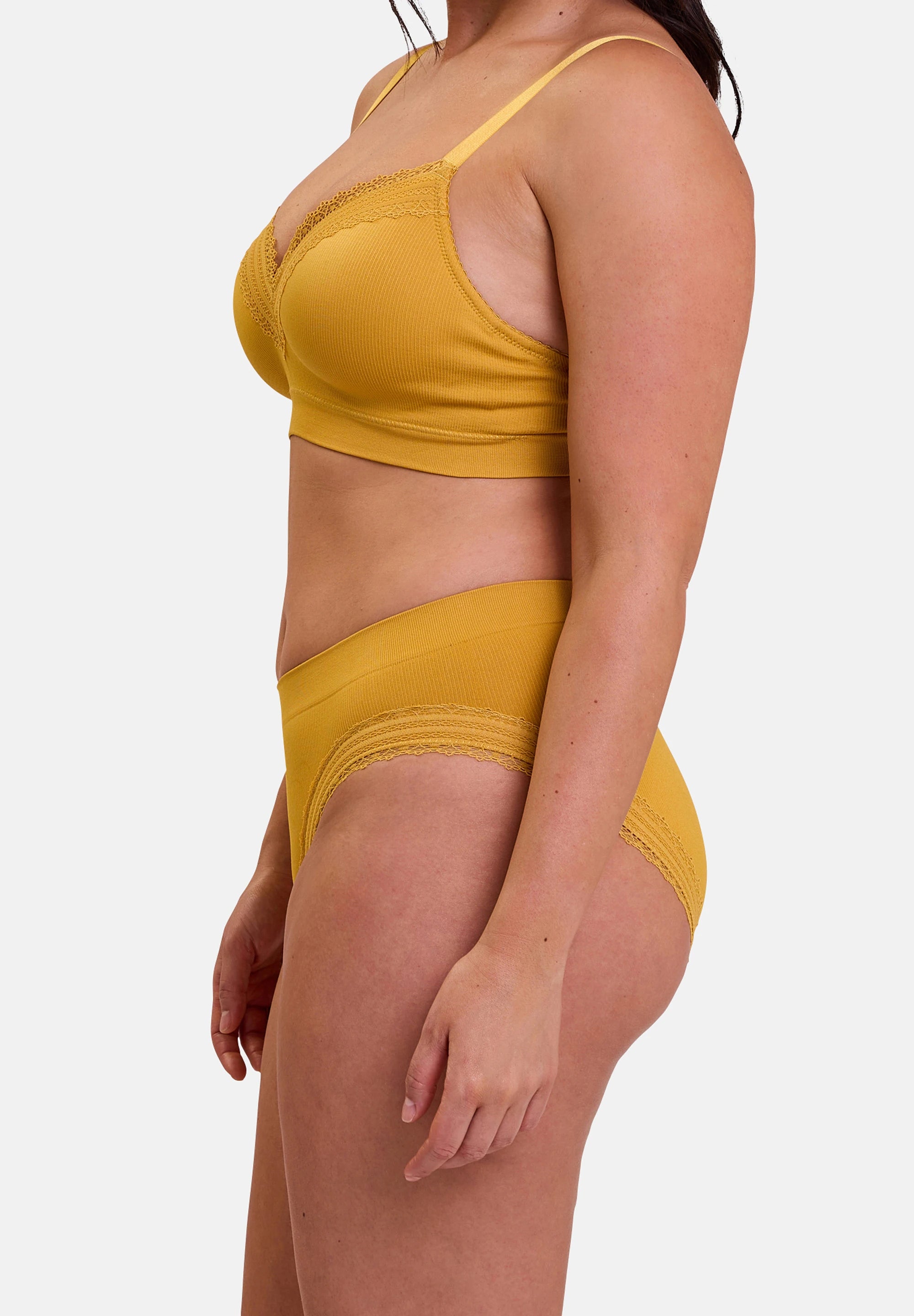 Brassière sans armatures Agathe Jaune de Chine – vue ambiance