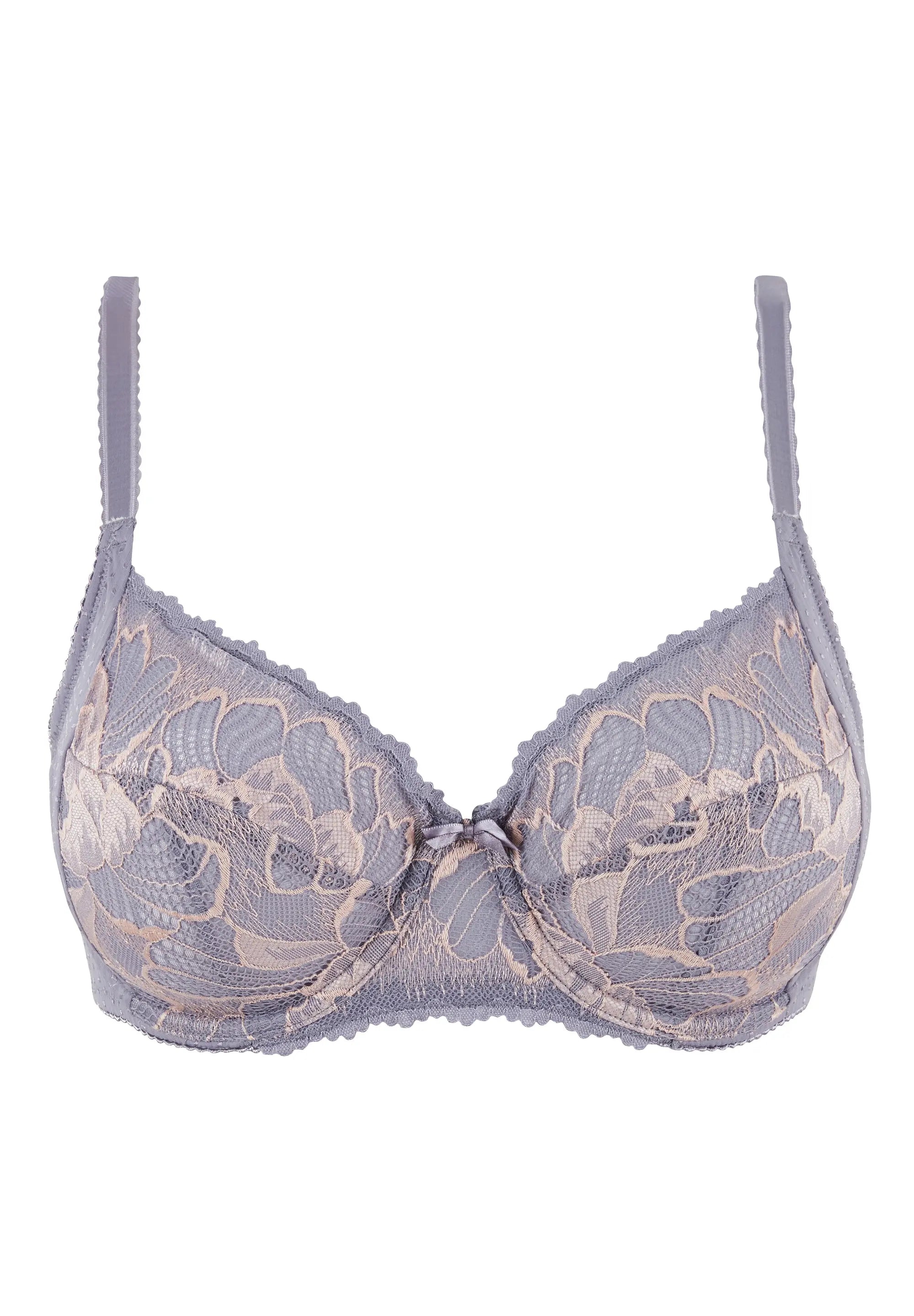 Sujetador con aros Capucine Gris y Rosa Pálido