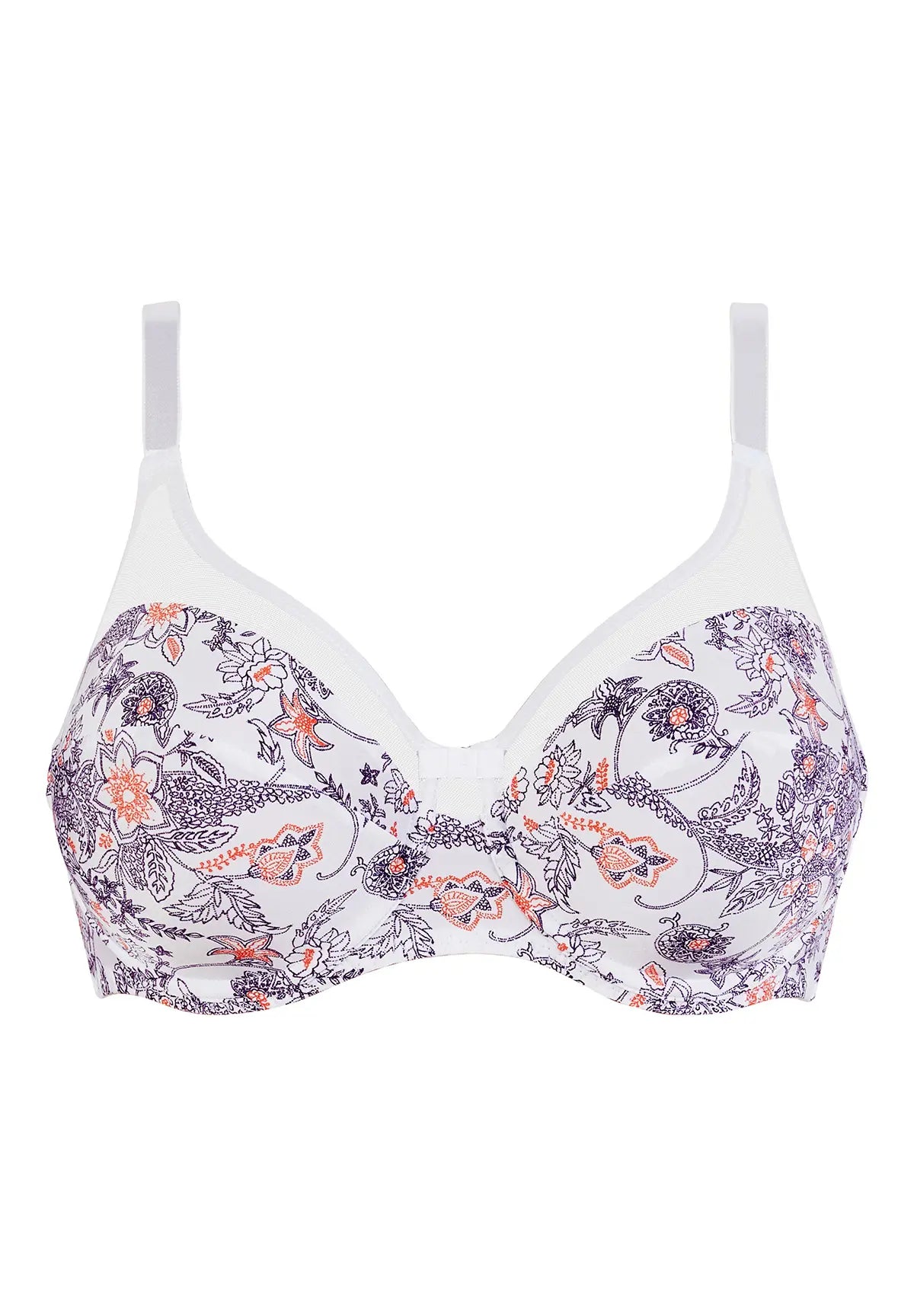 Bügel-BH Complice mit Grafikprint Brombeerviolett und Mandarinenorange