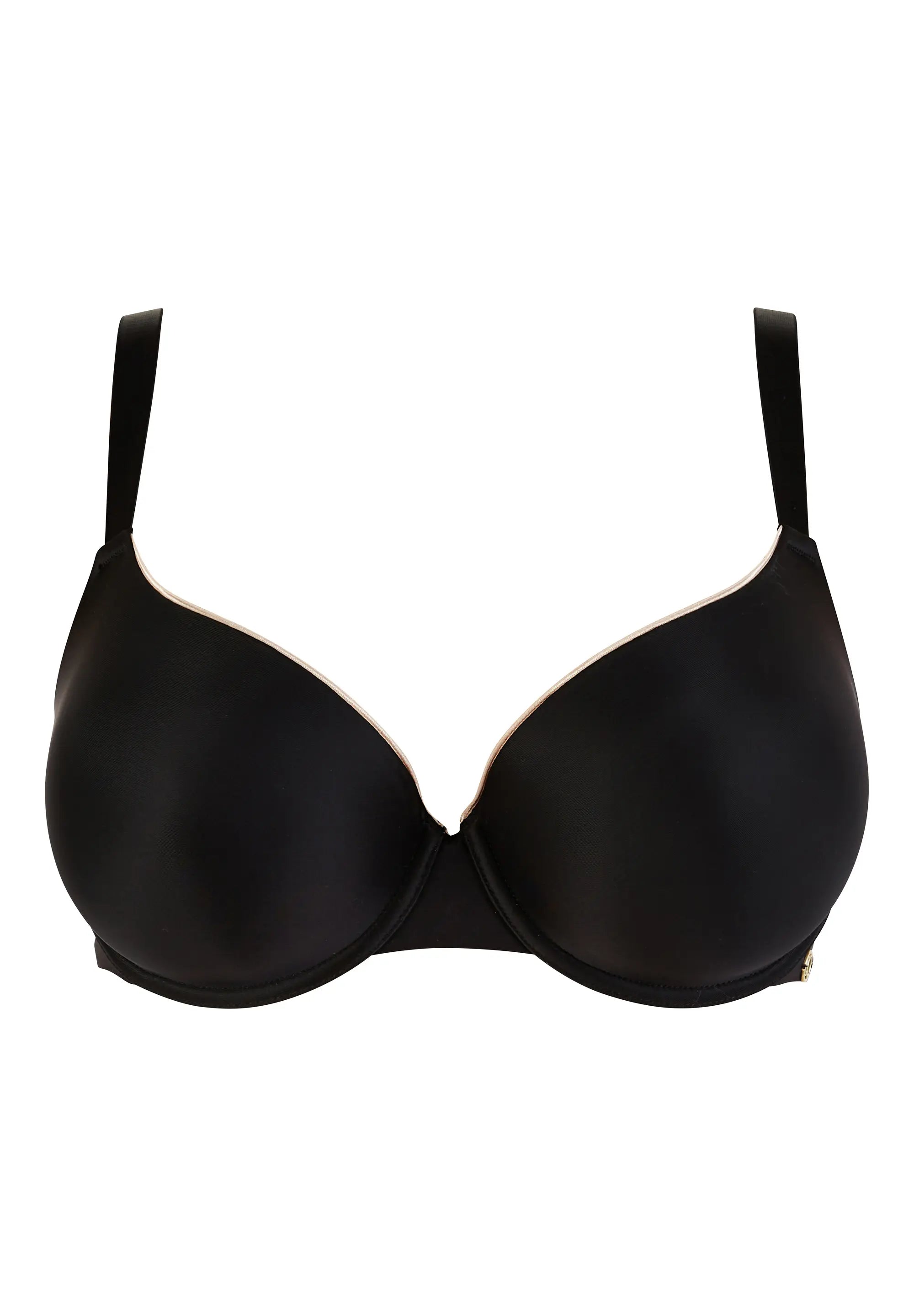 Packshot soutien-gorge corbeille avec armatures - noir et beige