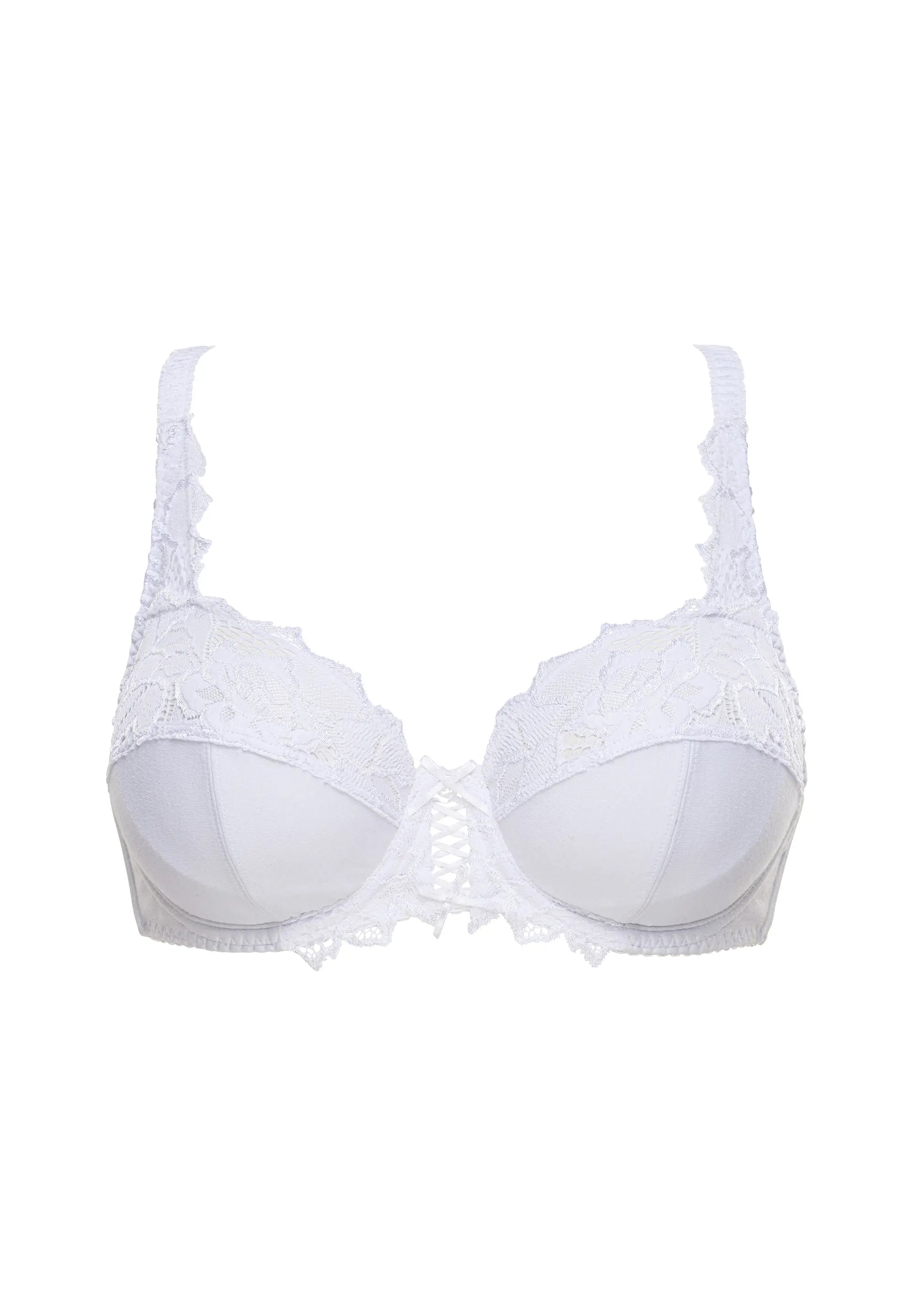 Packshot soutien-gorge blanc en coton