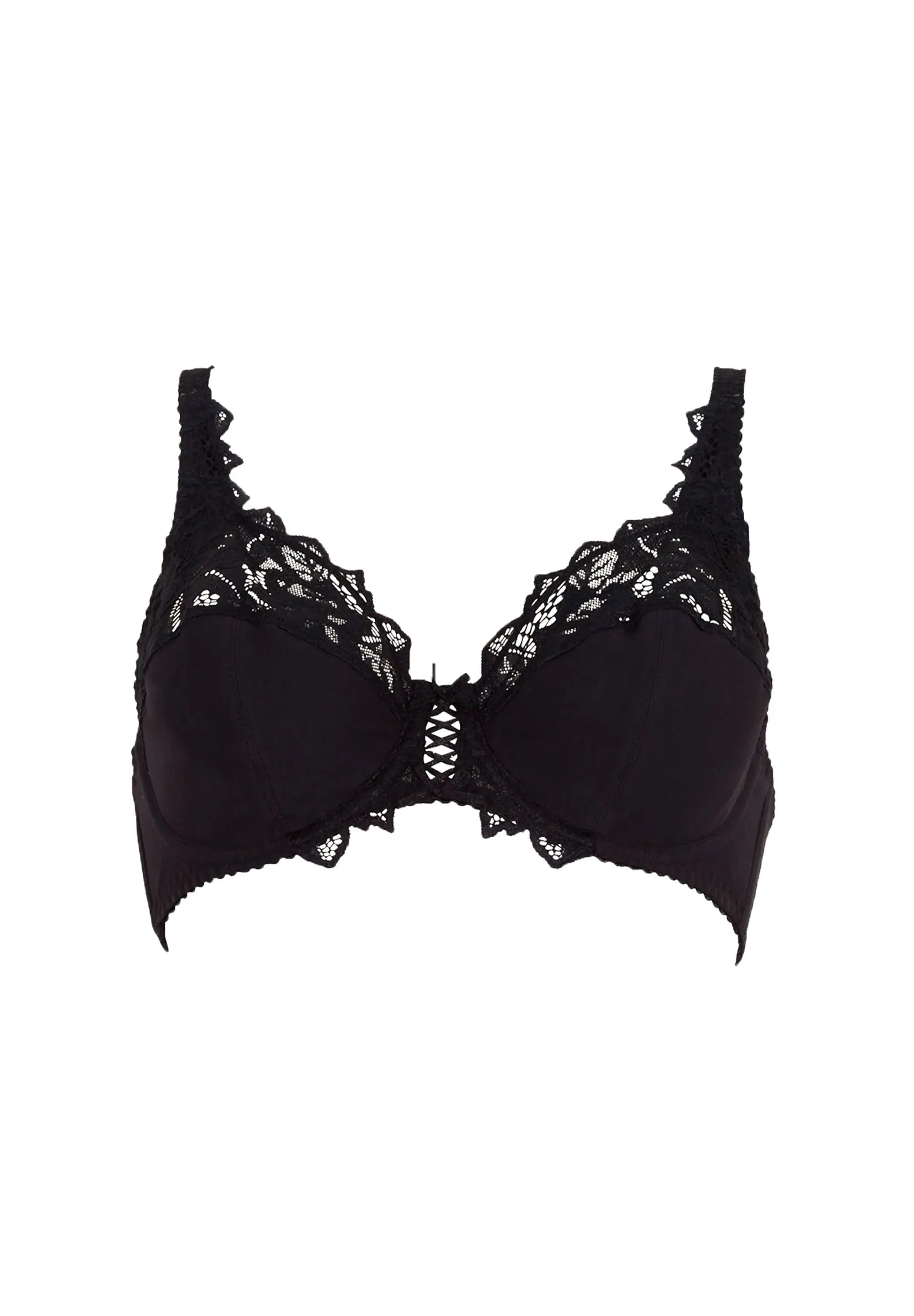 Packshot soutien-gorge noir en coton