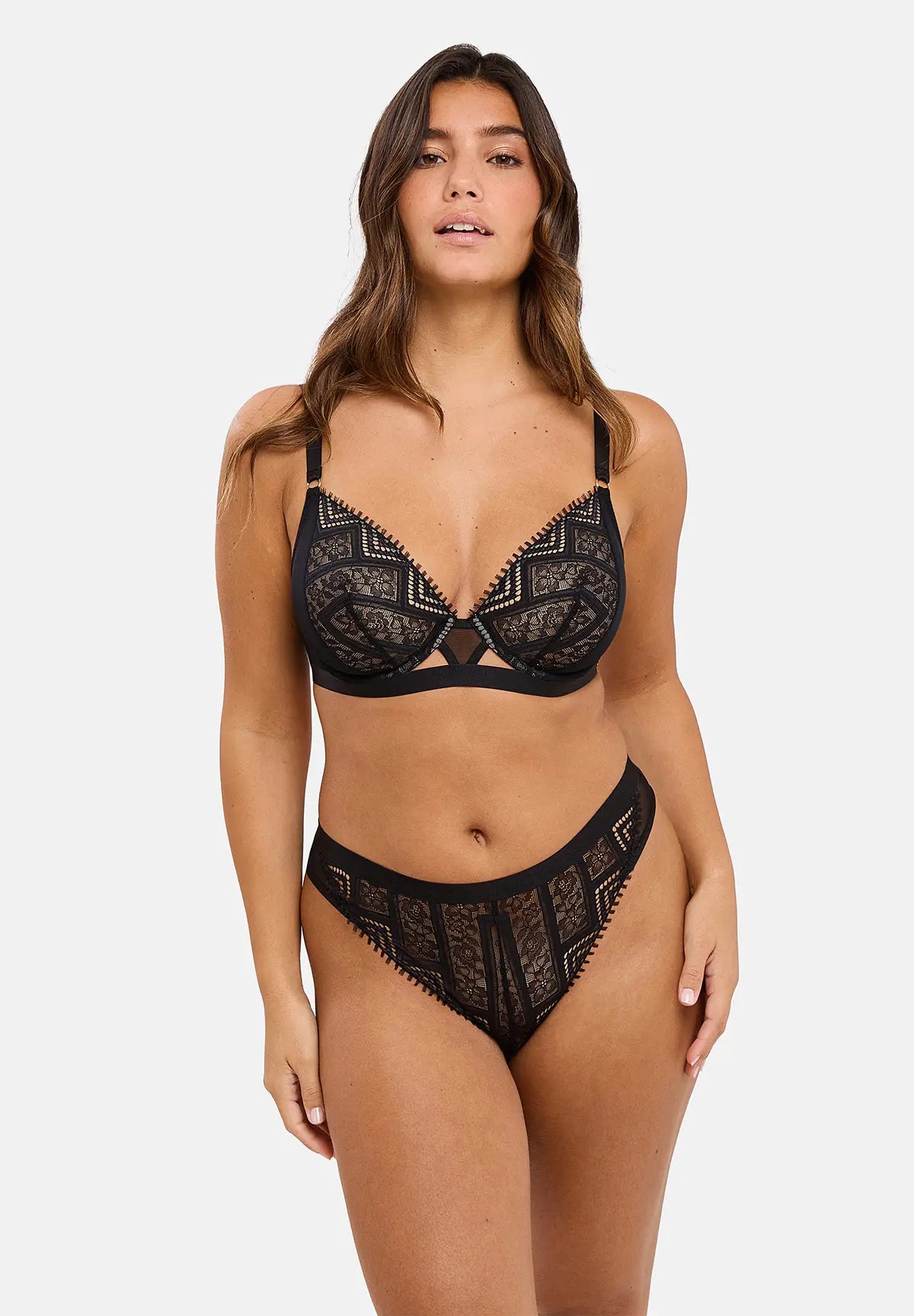 Plunge bh met beugel Dehlia Zwart