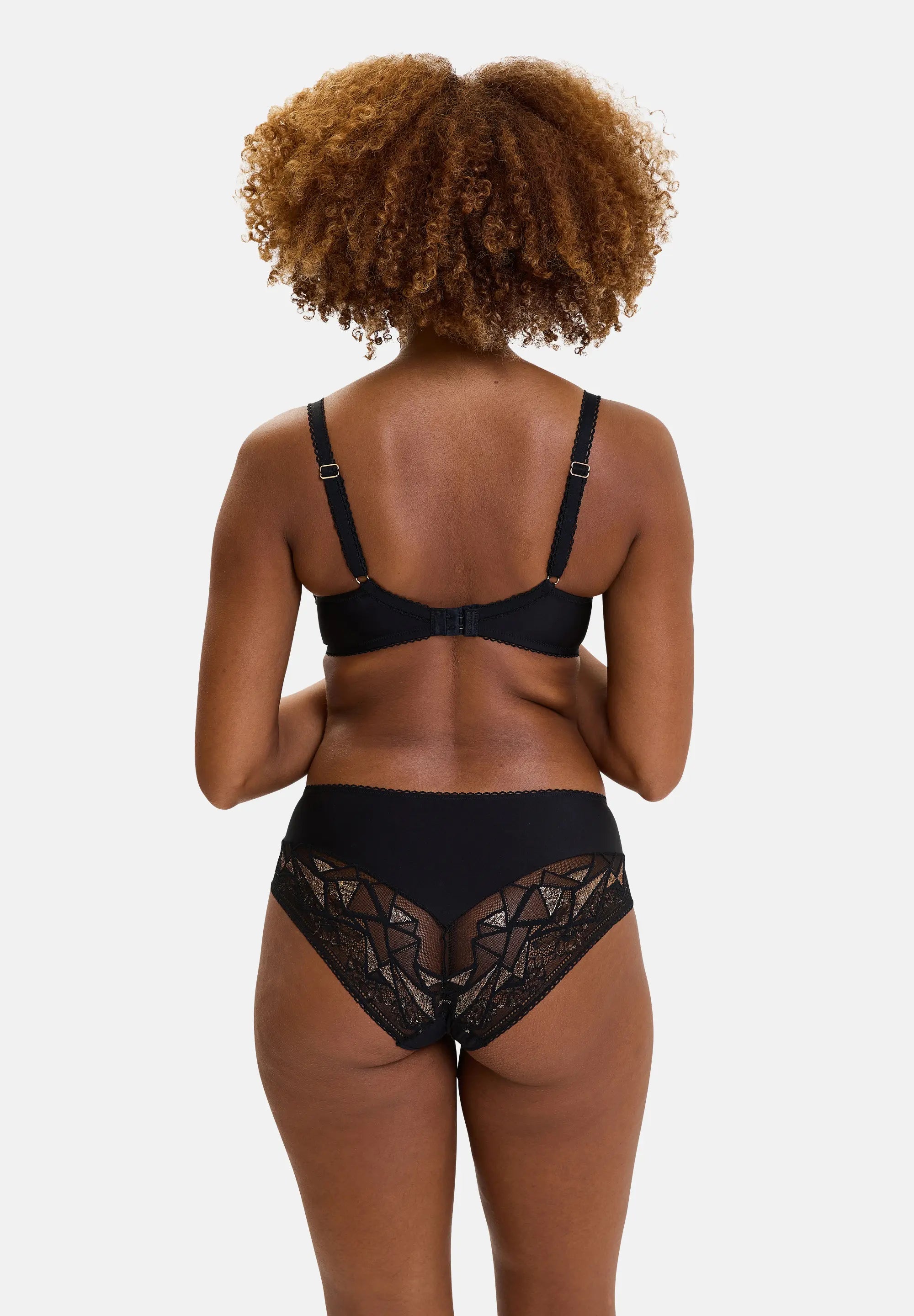 Reggiseno a mezza coppa Désiré Nero e Lurex Rame