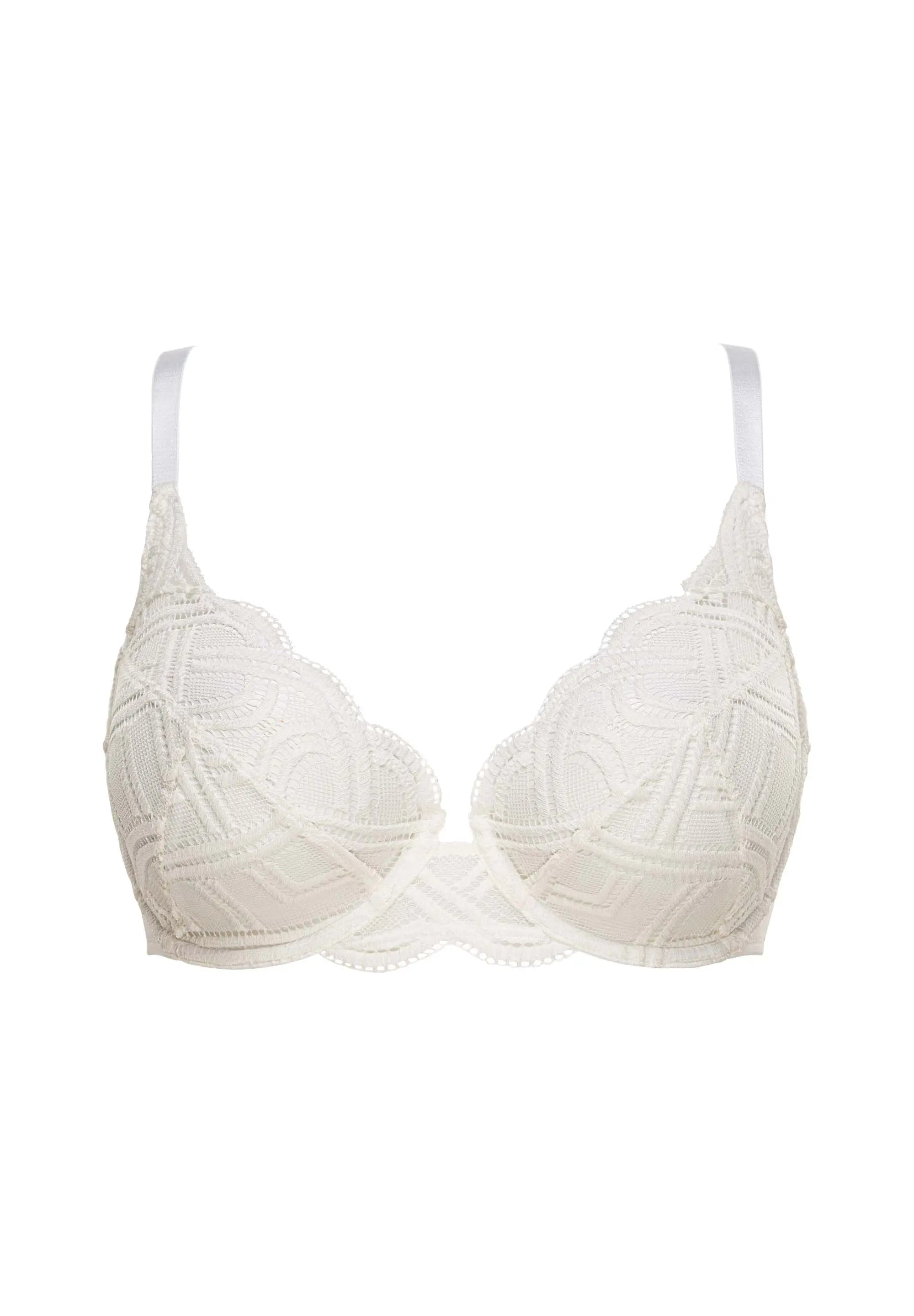 Packshot Soutien-Gorge Emboîtant - Blanc - en dentelle