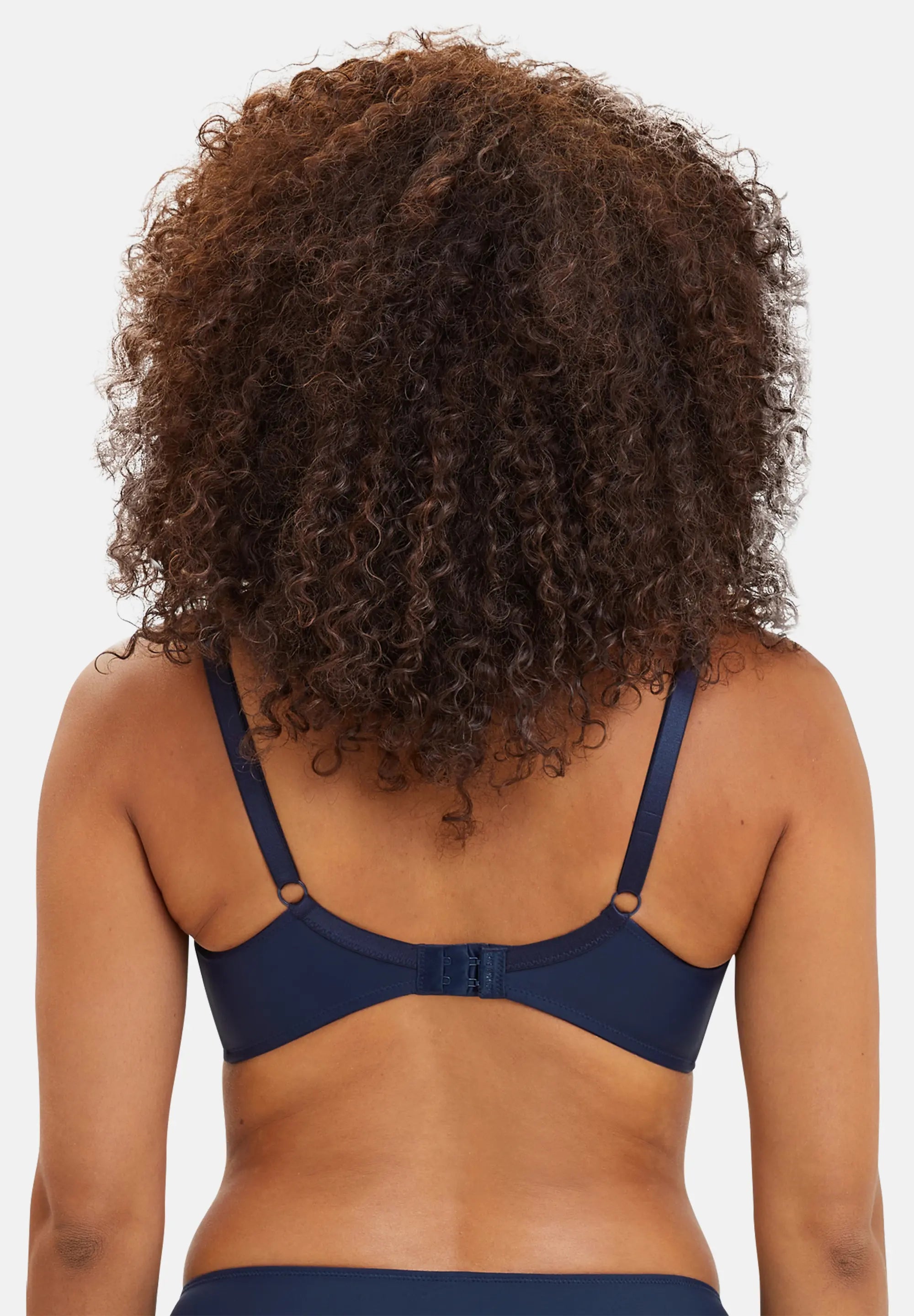 Soutien-gorge emboîtant avec broderie - bleu marine - de dos