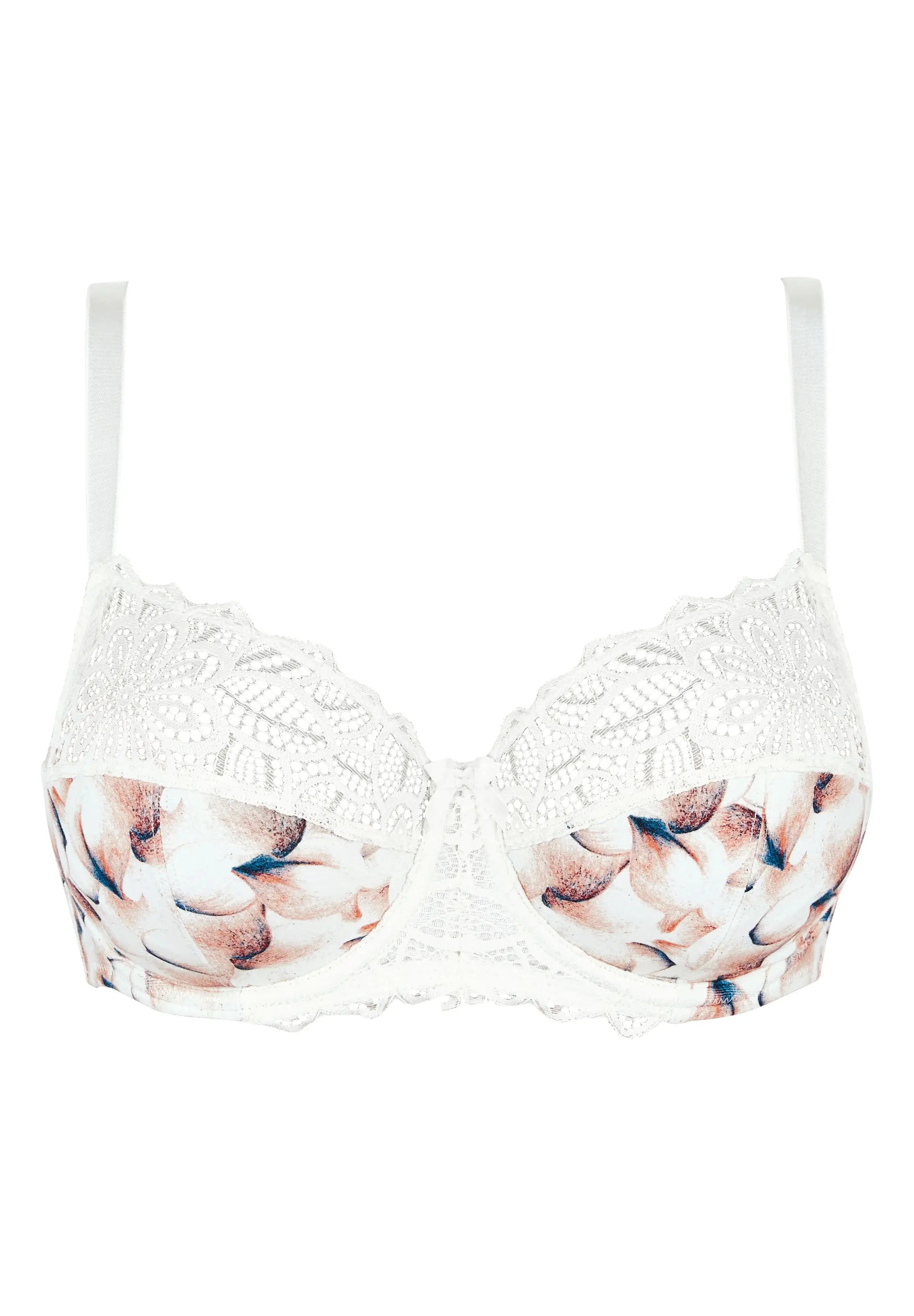 Full Cup Bra Flora Pastel Poesie Print