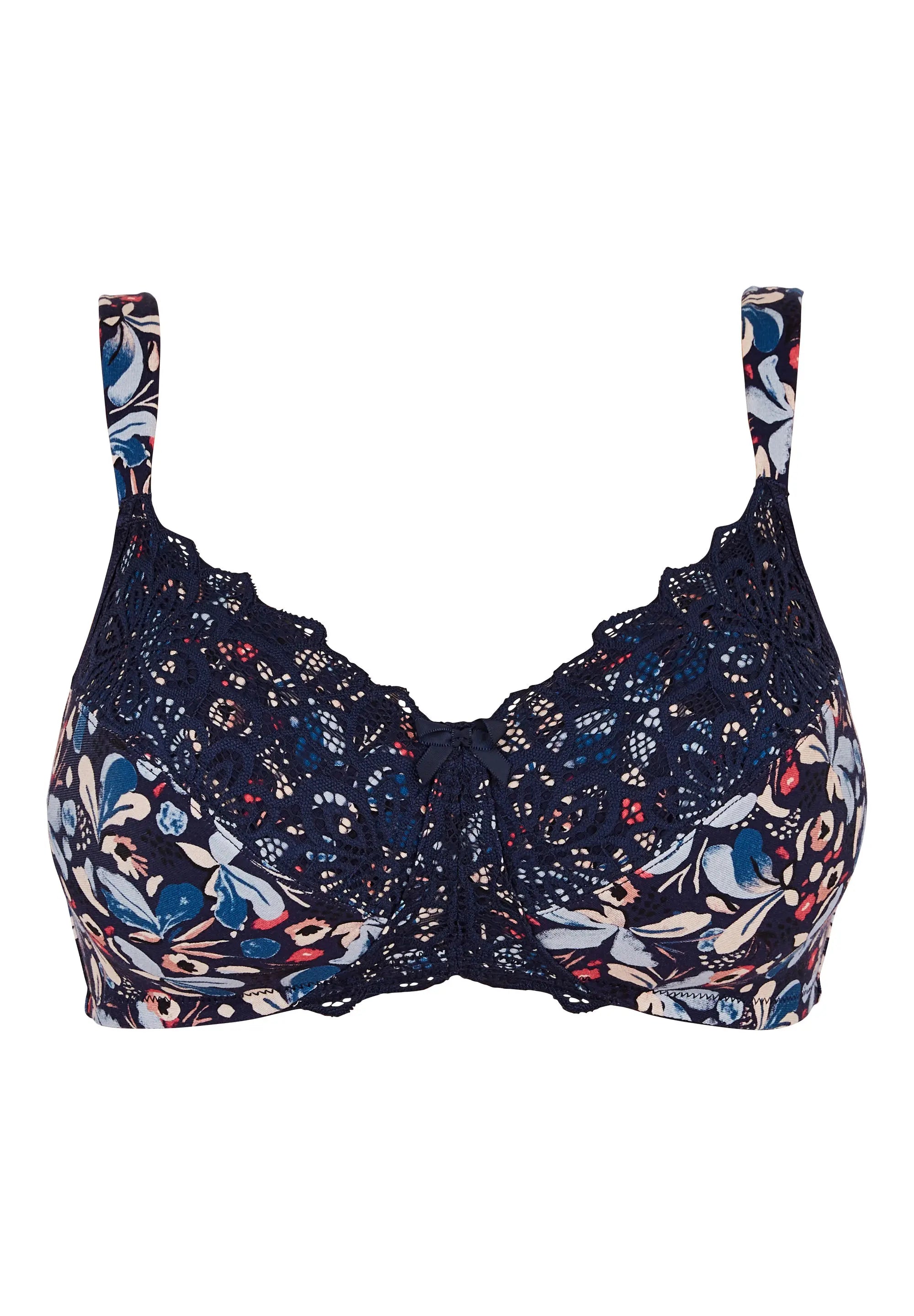Soutien-gorge emboîtant Flora Imprimé Floral Bleu & Rose Pale