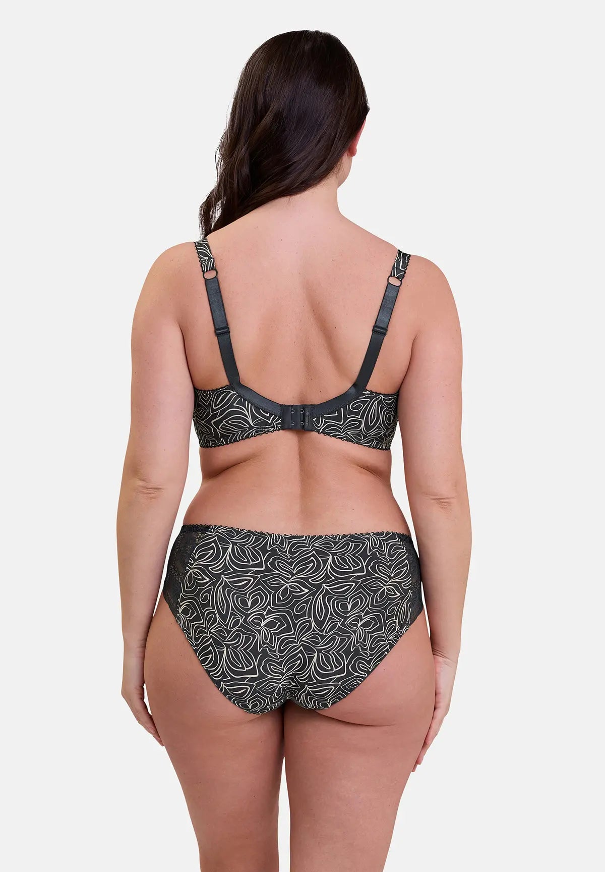 Soutien-gorge emboîtant Hélène Imprimé Graphique Anthracite