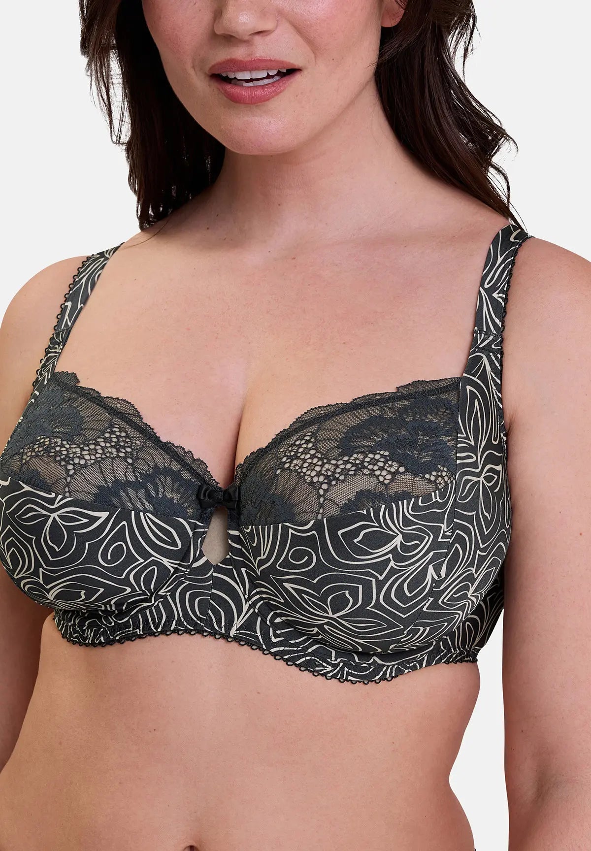 Soutien-gorge emboîtant Hélène Imprimé Graphique Anthracite