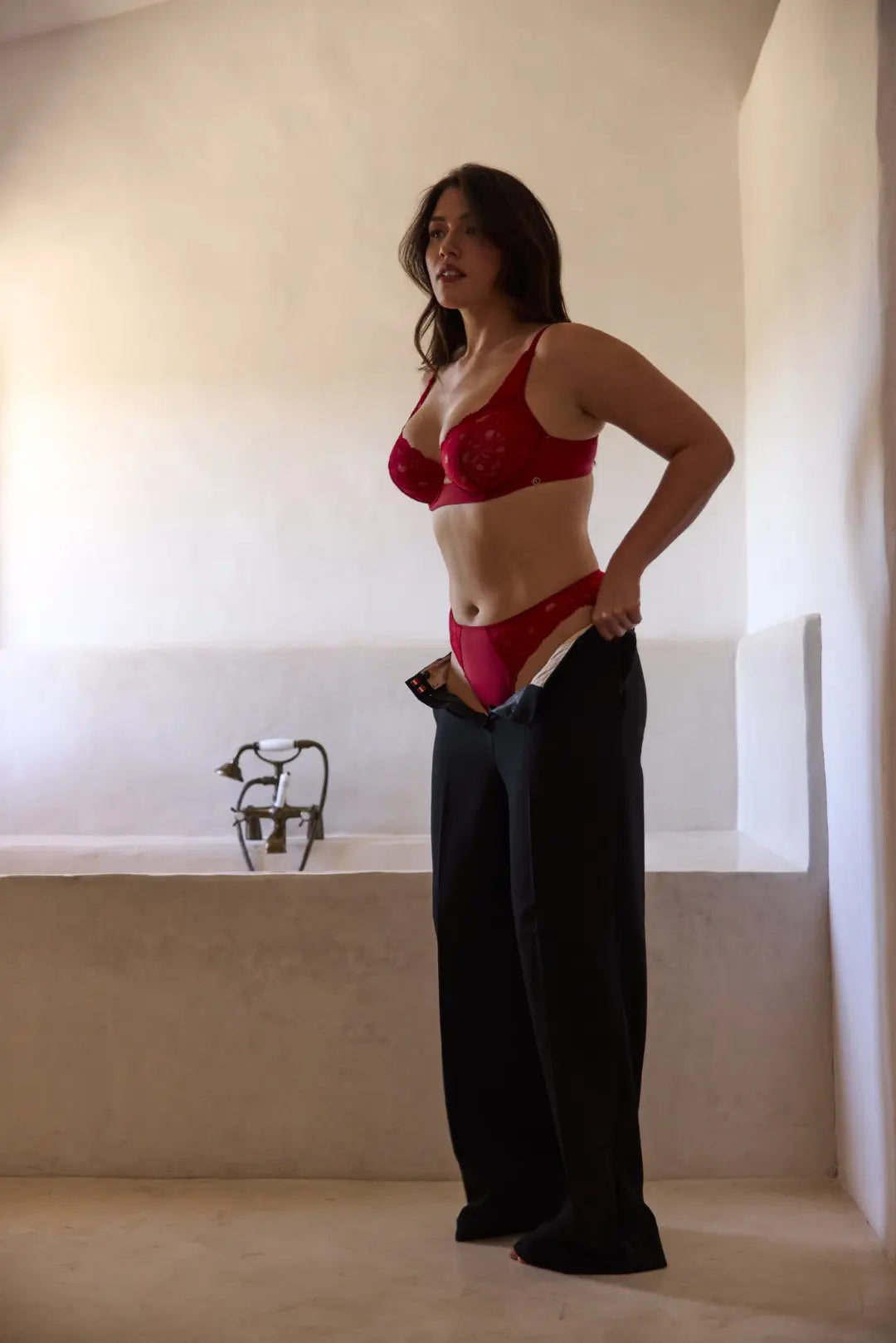 Sujetador balconet Lily Rojo Rubí