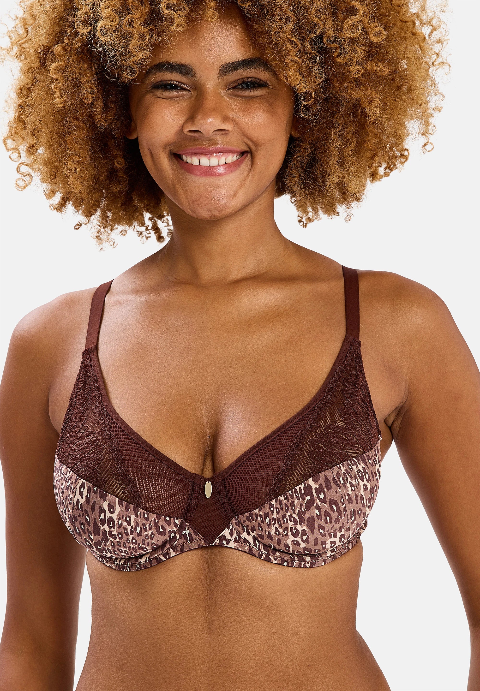 Soutien-gorge emboîtant Naia Guépard Chocolat