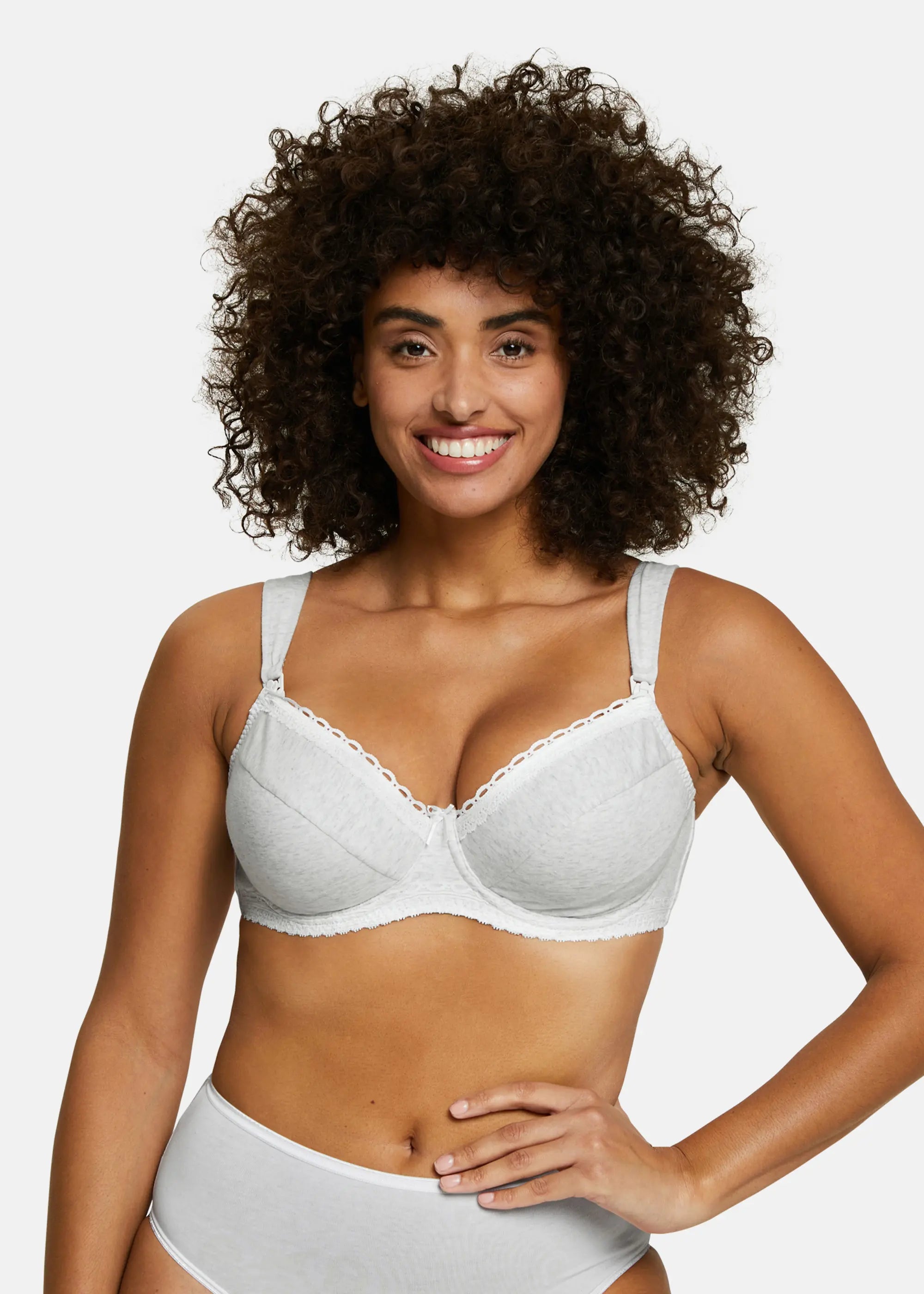 Soutien-gorge Sans Armatures Grande Taille 105F Gris Chiné Femme