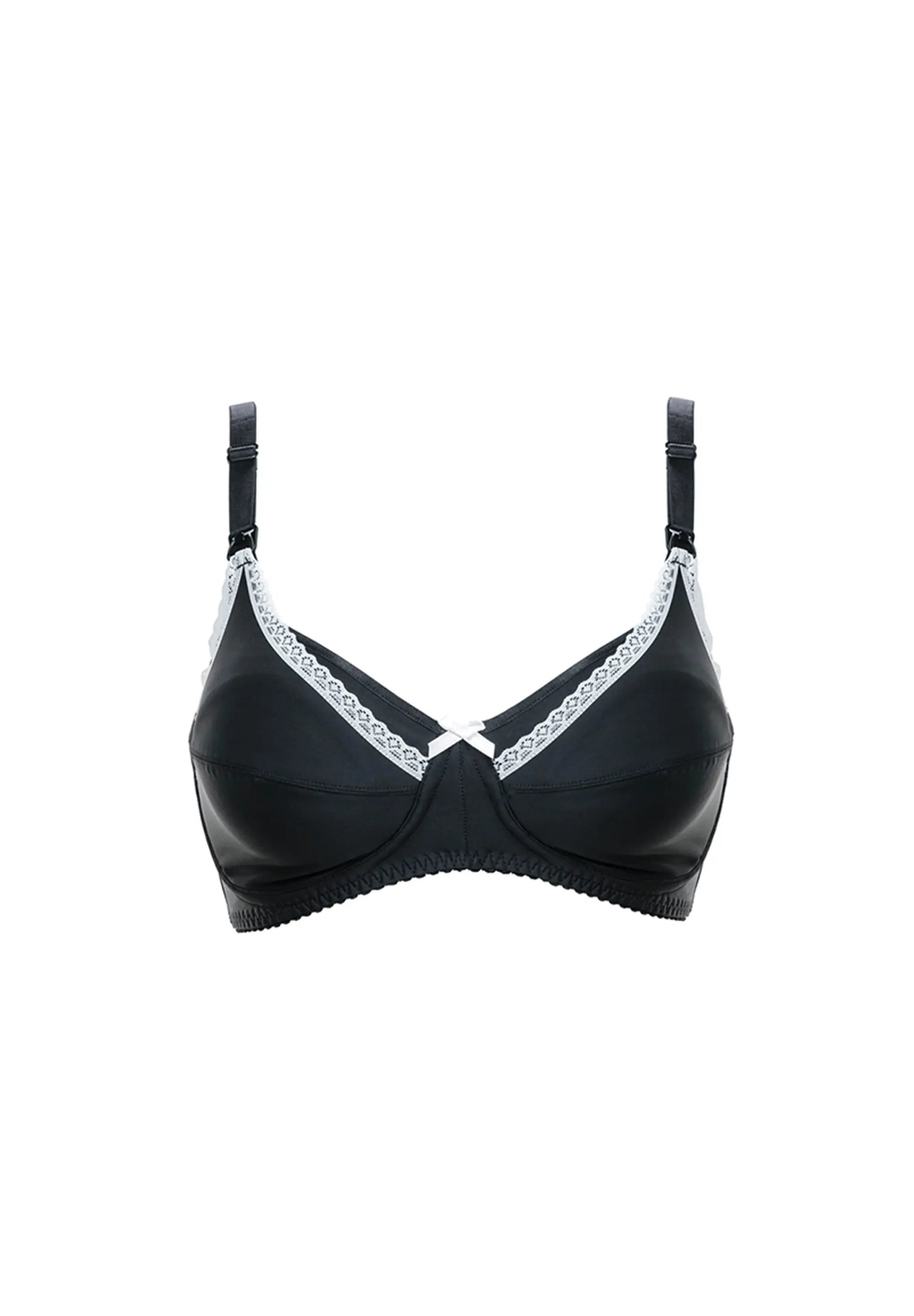 packshot soutien-gorge d'allaitement, de couleur noire ivoire