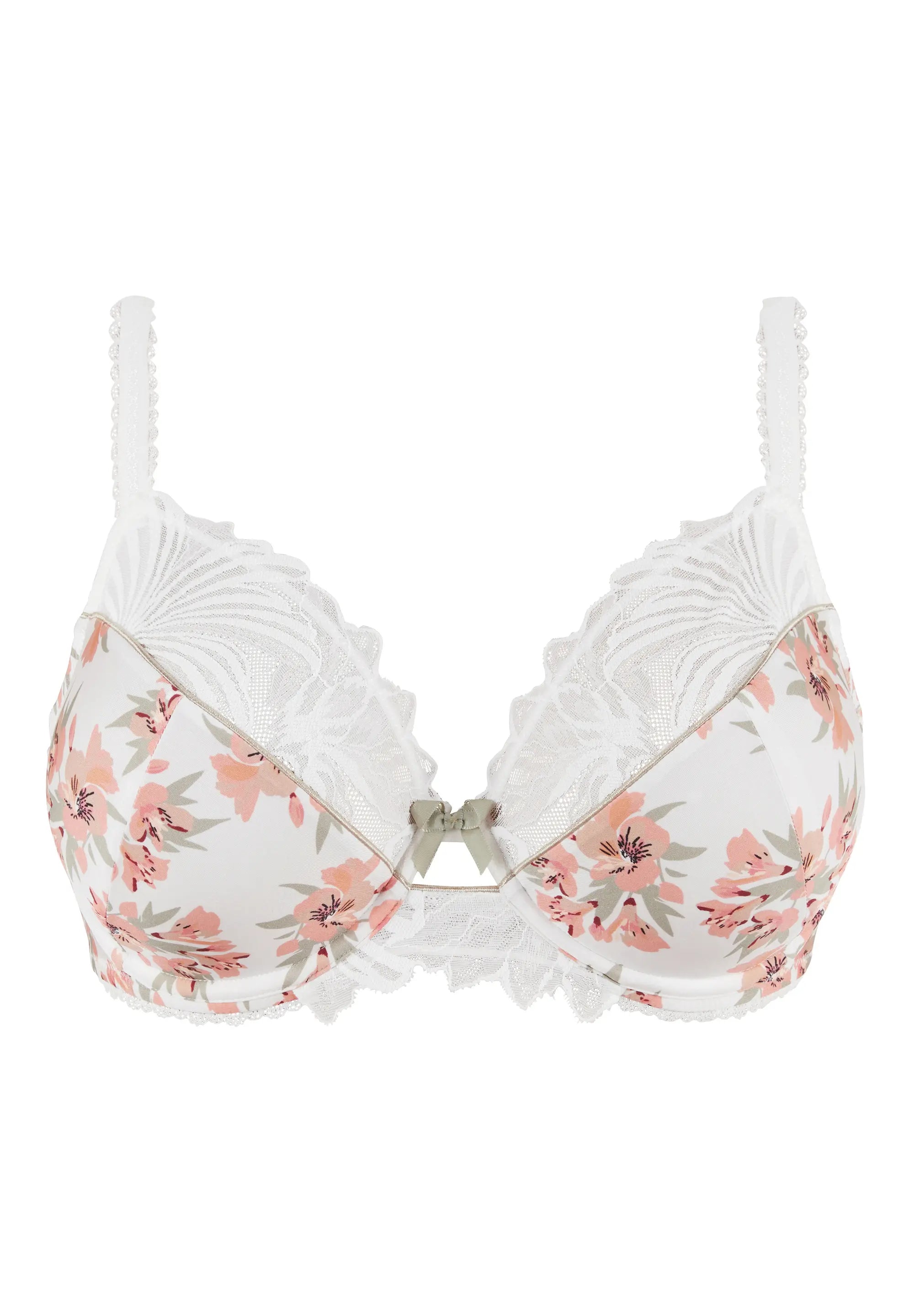 Bügel-BH Oriane Bouquets Weiß & Grün