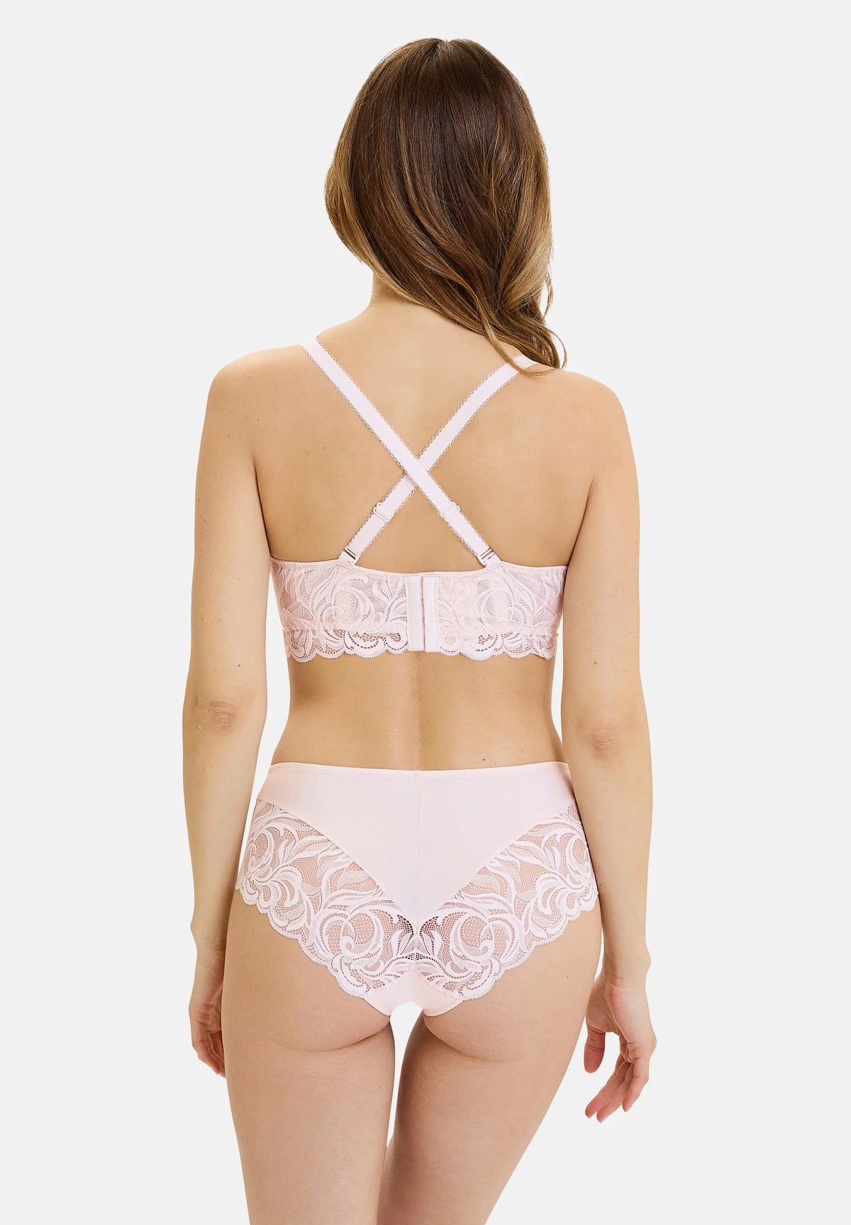 Soutien-gorge emboîtant sans armatures Carla Rose Poudre – détail matière
