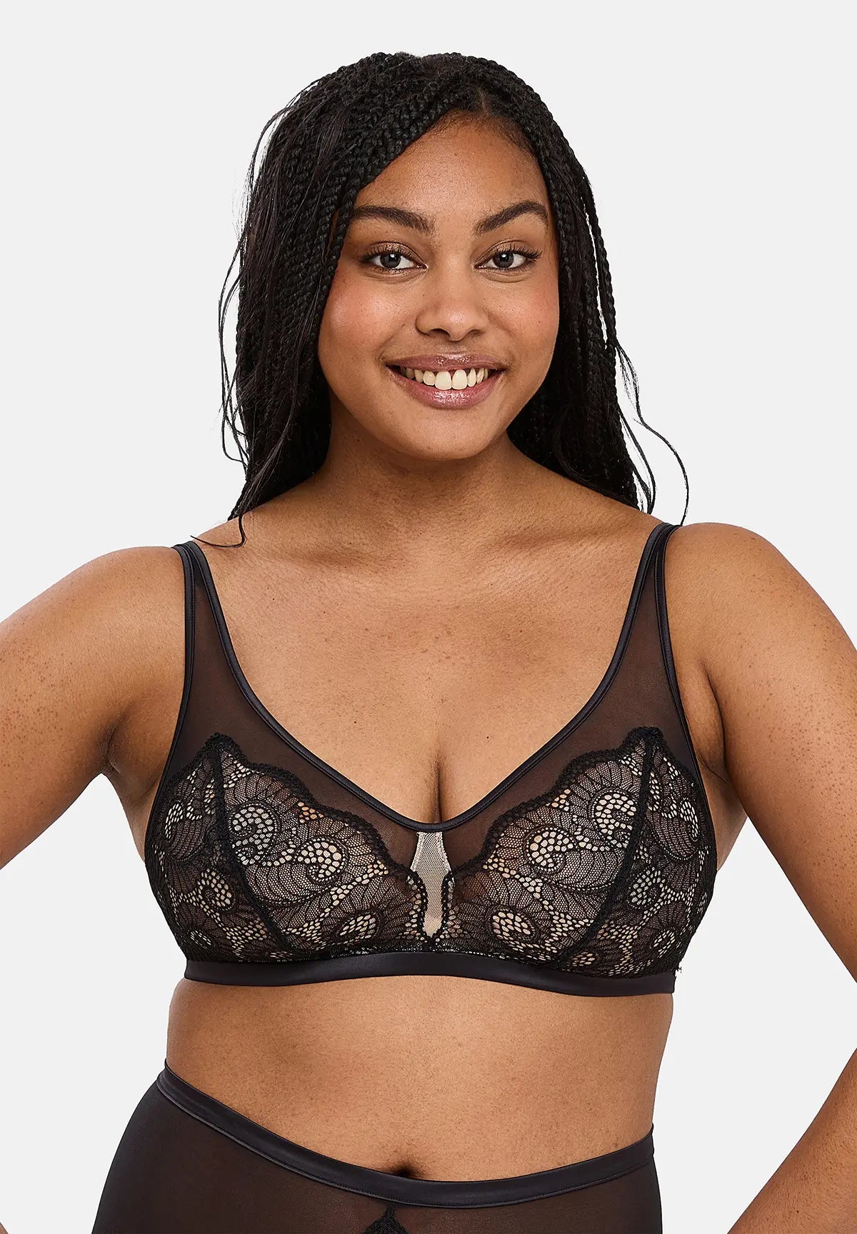 Soutien-gorge emboîtant sans armatures Serena Noir / Peau