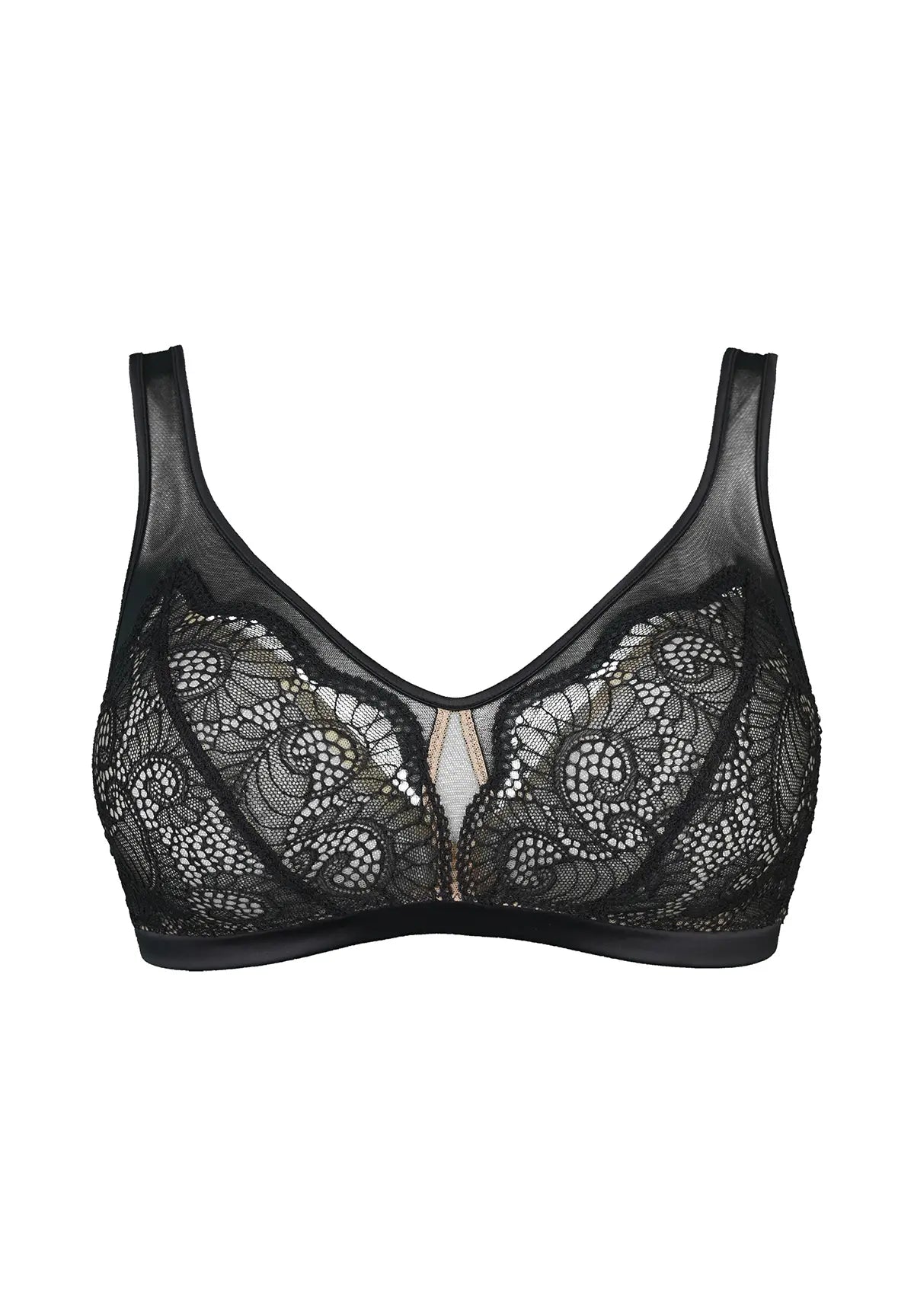 Volle cup bh zonder beugel Serena Zwart / Nude