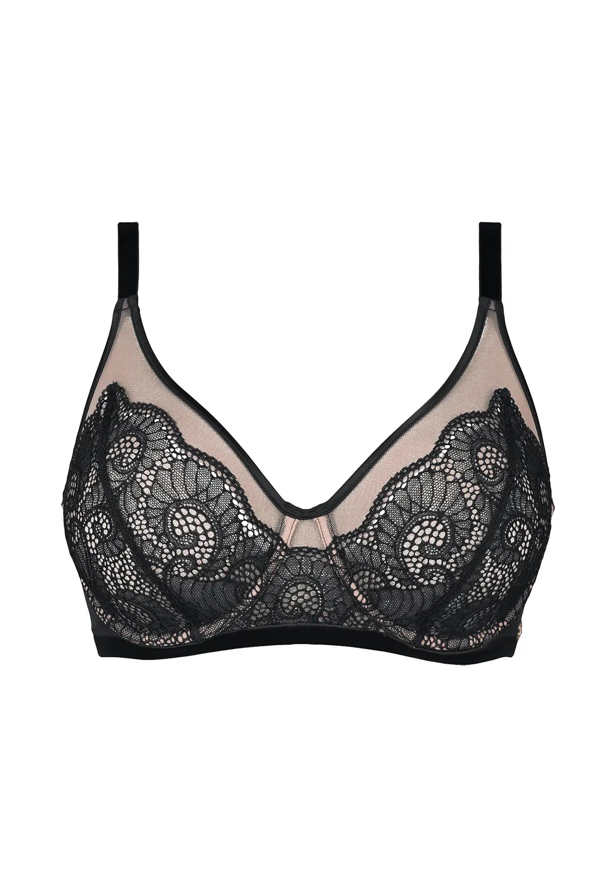 Volle cup bh Serena Zwart / Nude