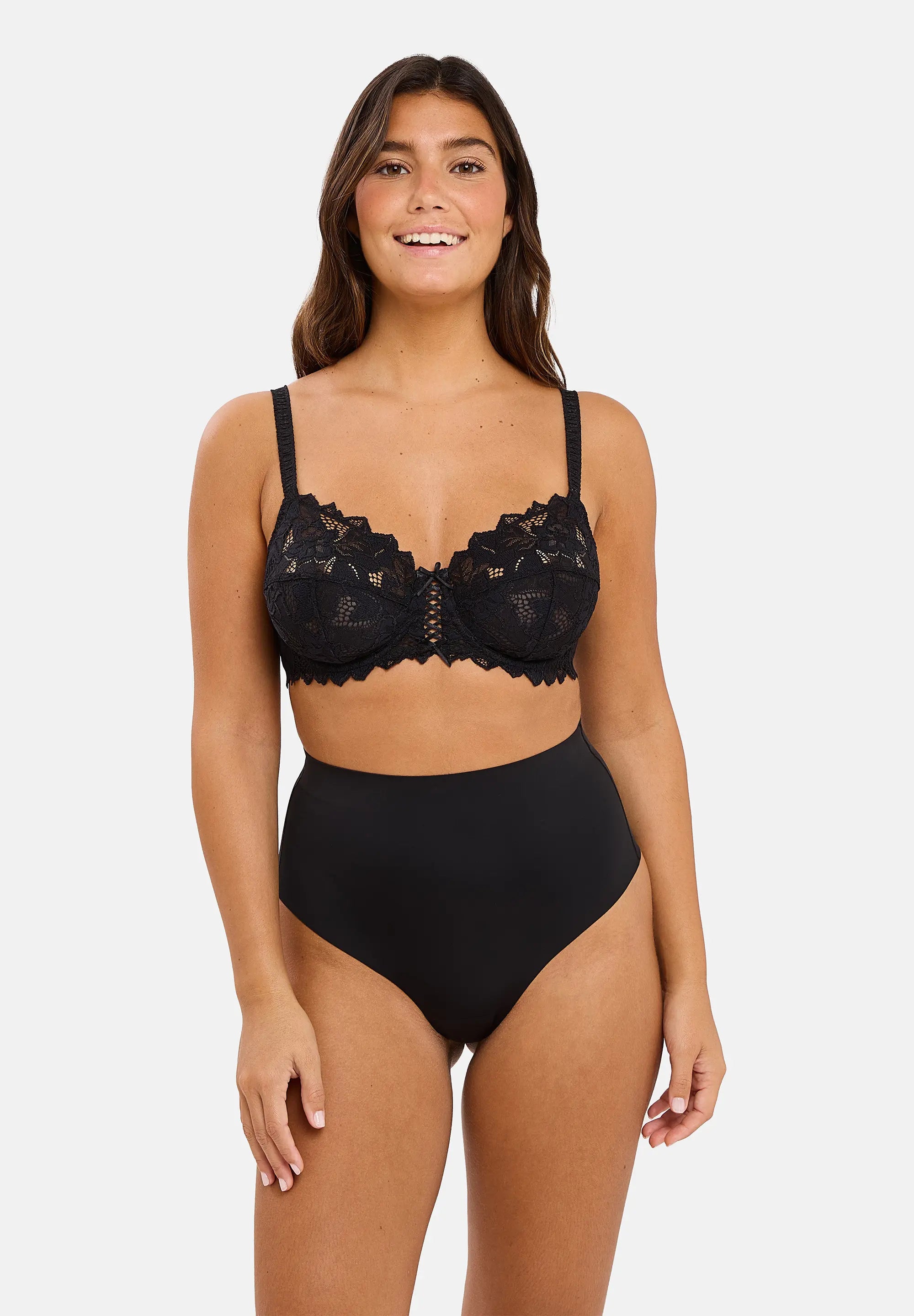 High-waisted shaping Perfect Touch Black