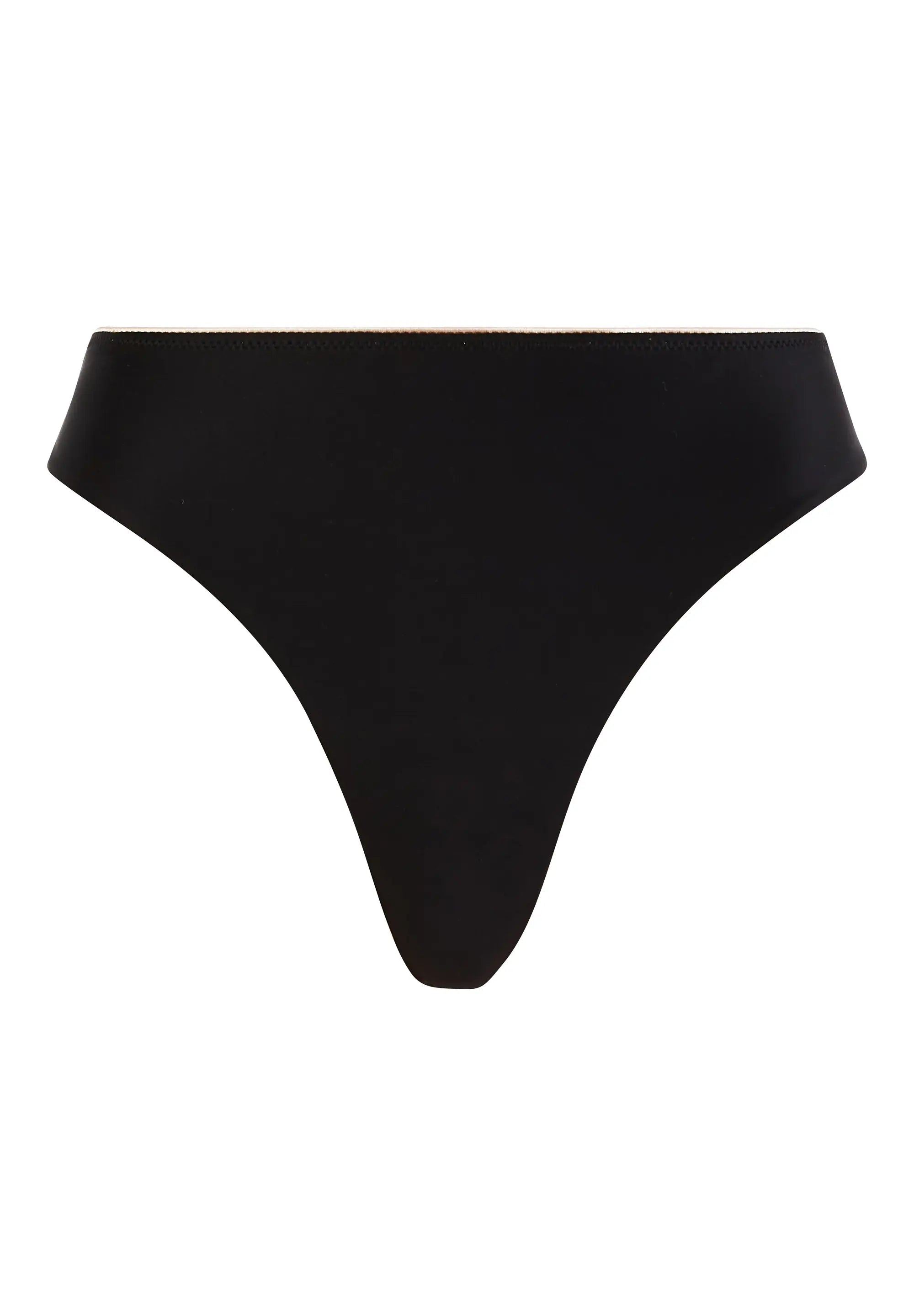 tanga pour femmes noir en grand plan