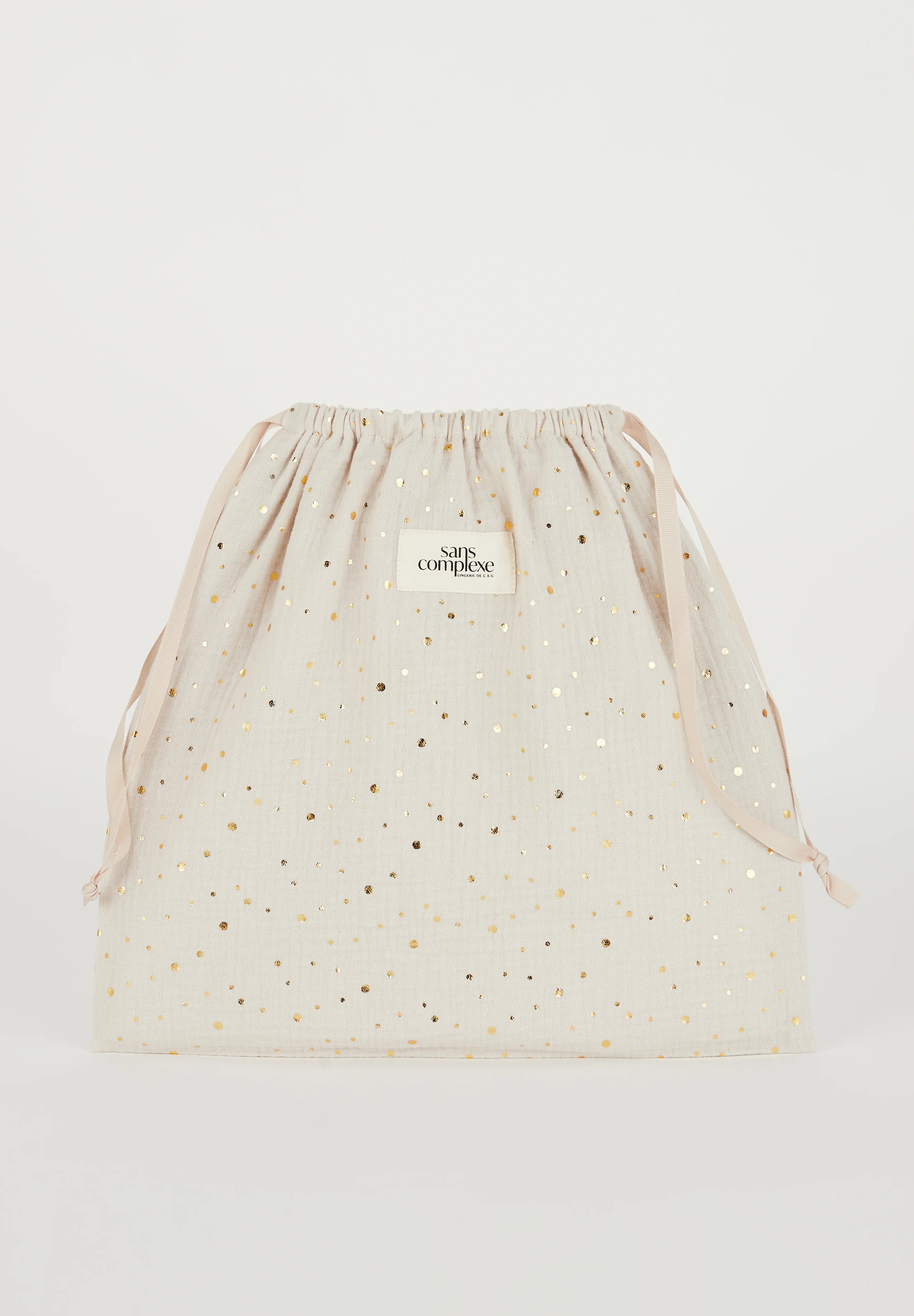 Katoenen lingeriezakje Ivoor Goud