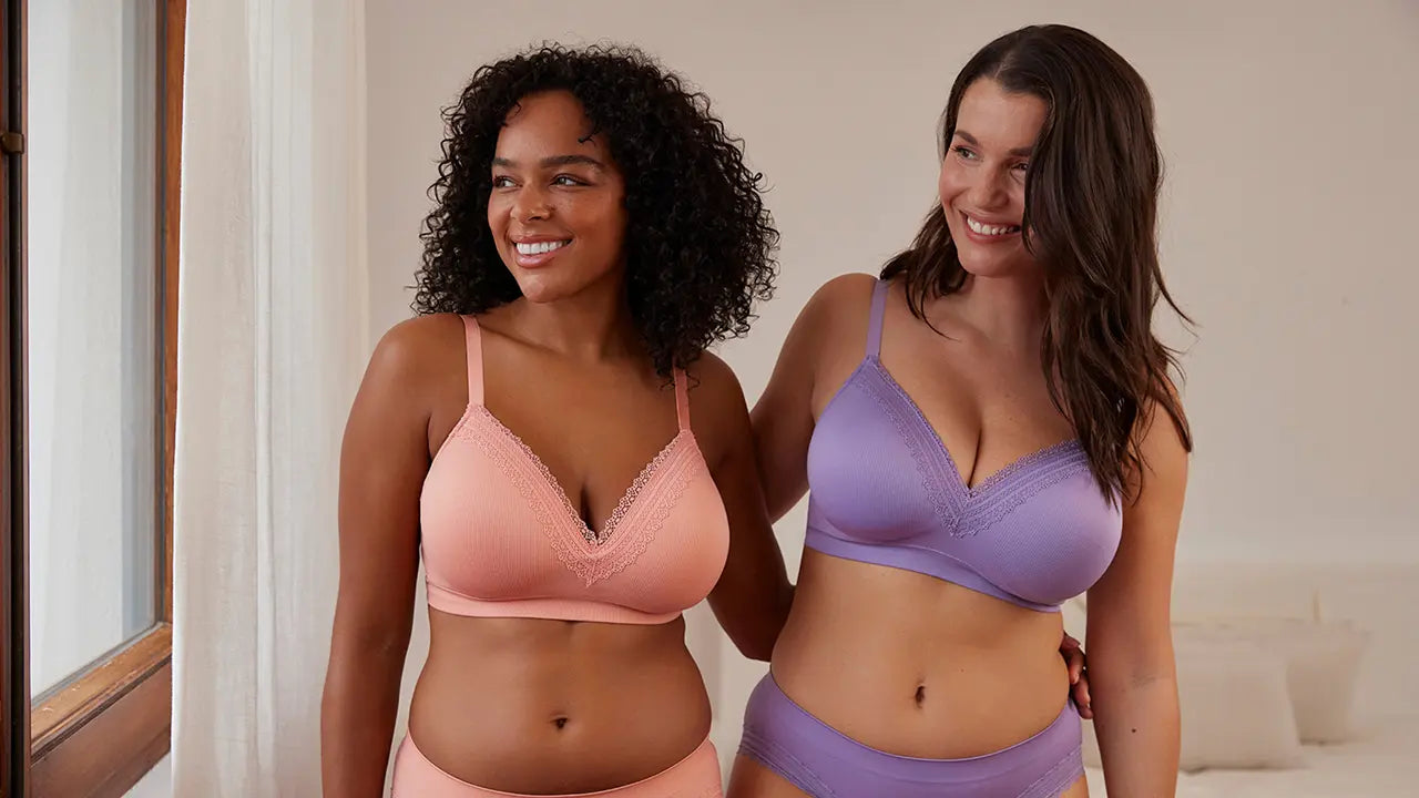 Ensemble de lingerie - couleur rose et violette 