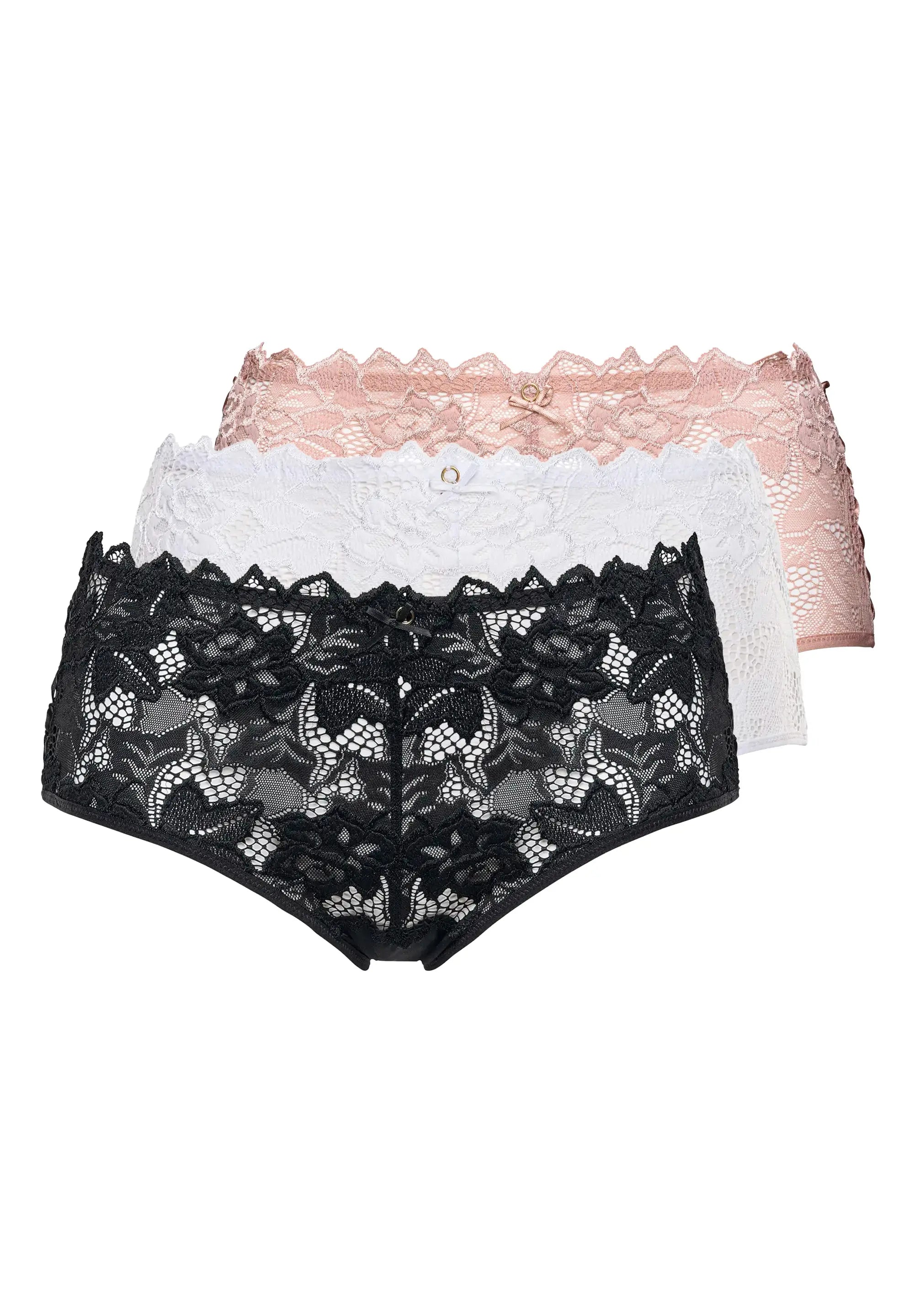 3-pack Arum Prima slips in Zwart, Wit en Beige