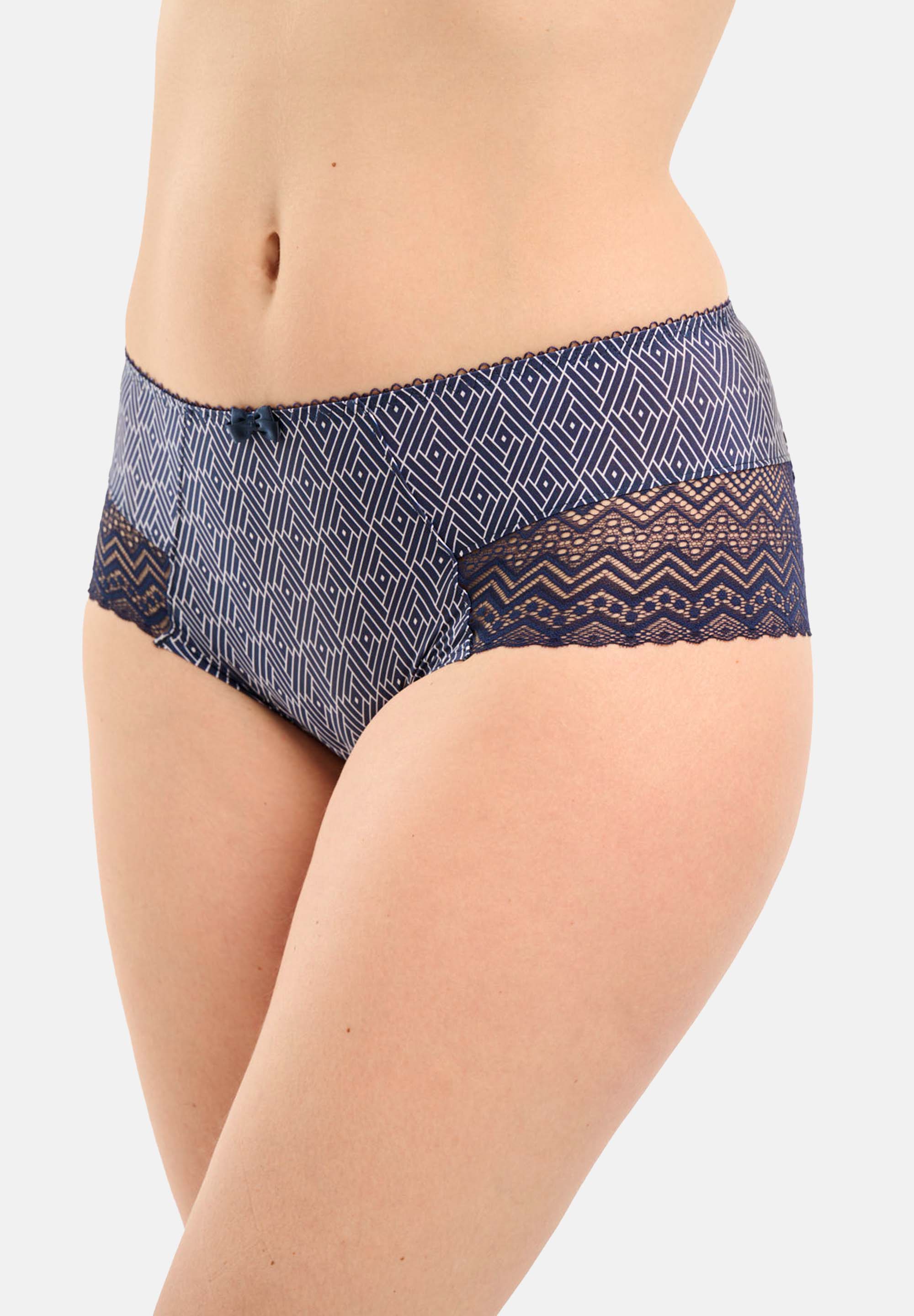 Candice Shorty Printed Navy Blue Graphic