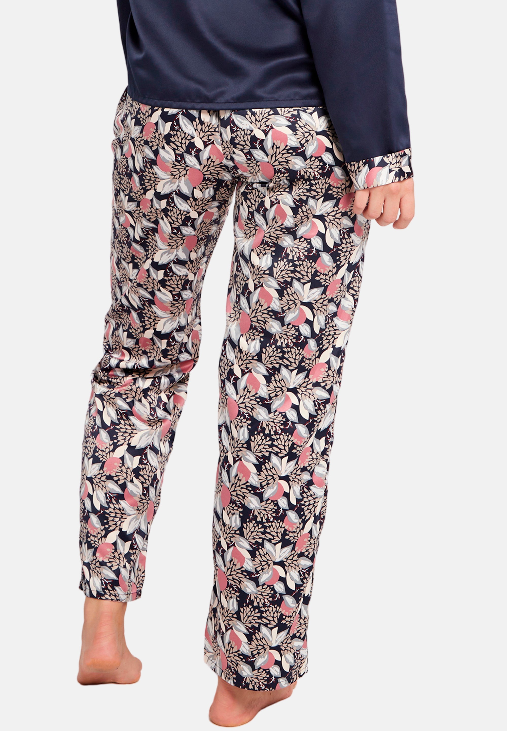 Trousers Idole Blue Pink Floral Print