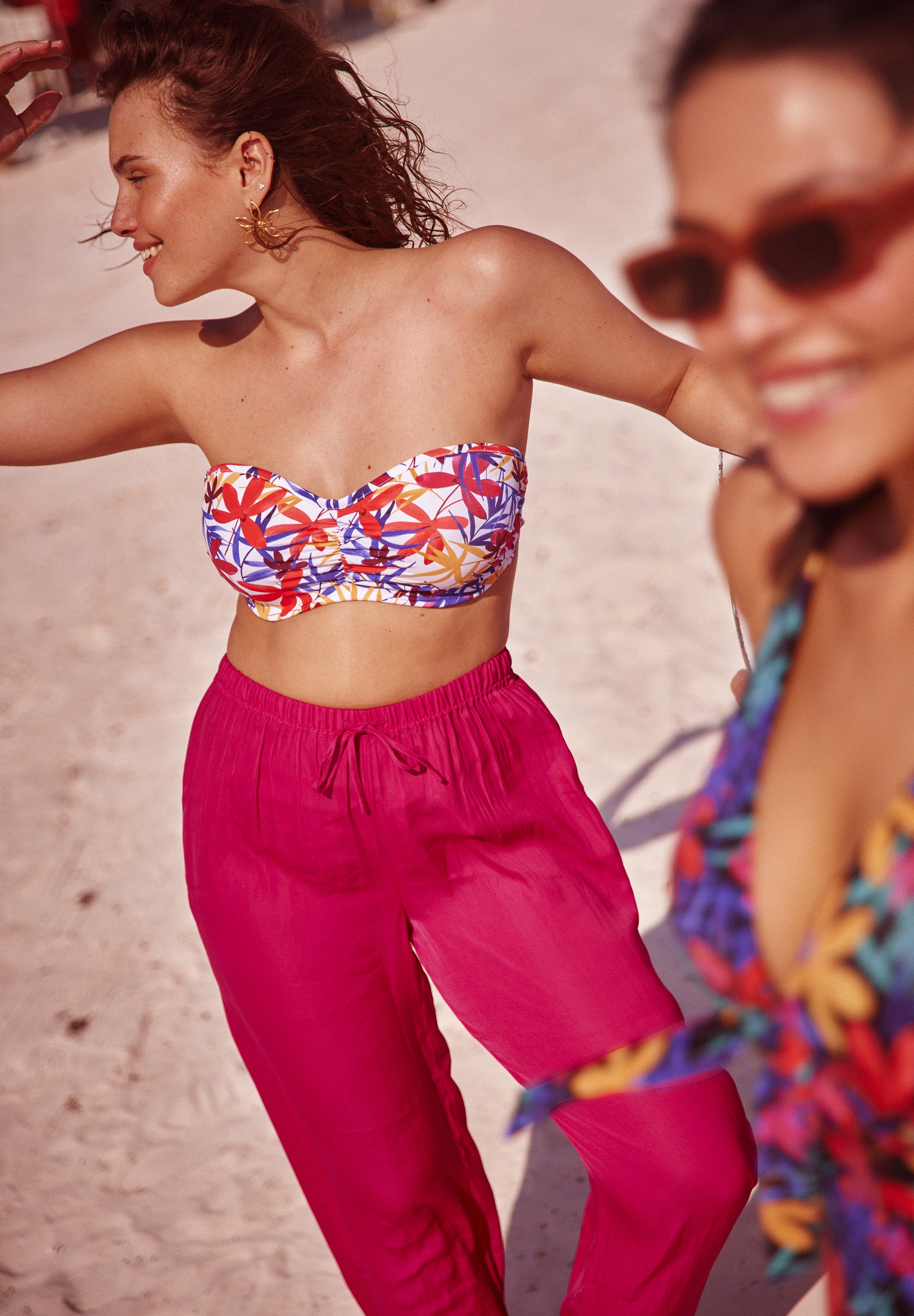 Pantaloni da spiaggia Sunrise Beach rosa virtuale