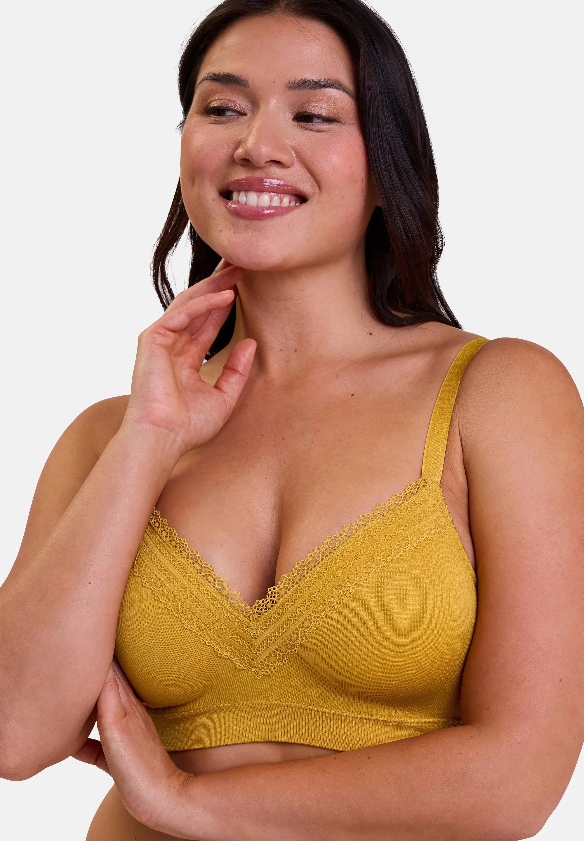 Brassière sans armatures Agathe Jaune de Chine