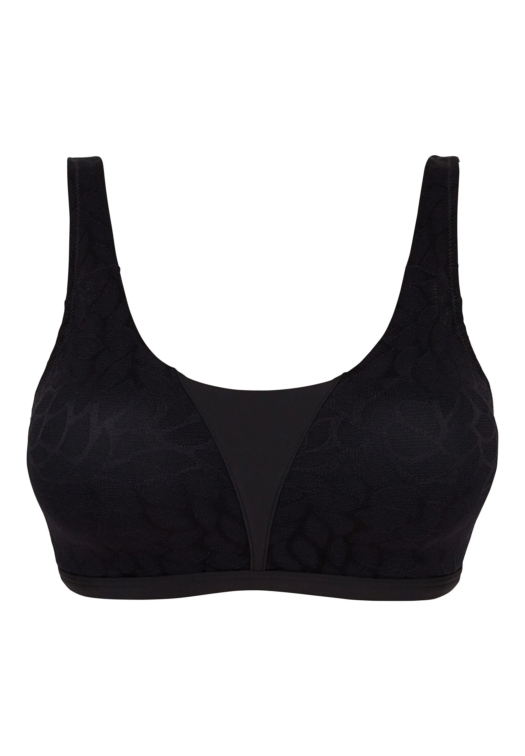 Soutien-gorge sans armatures Serena Noir / Peau - Lingerie Grande Taille Soutien-gorge sans armatures Serena Noir / Peau - Lingerie Grande Taille