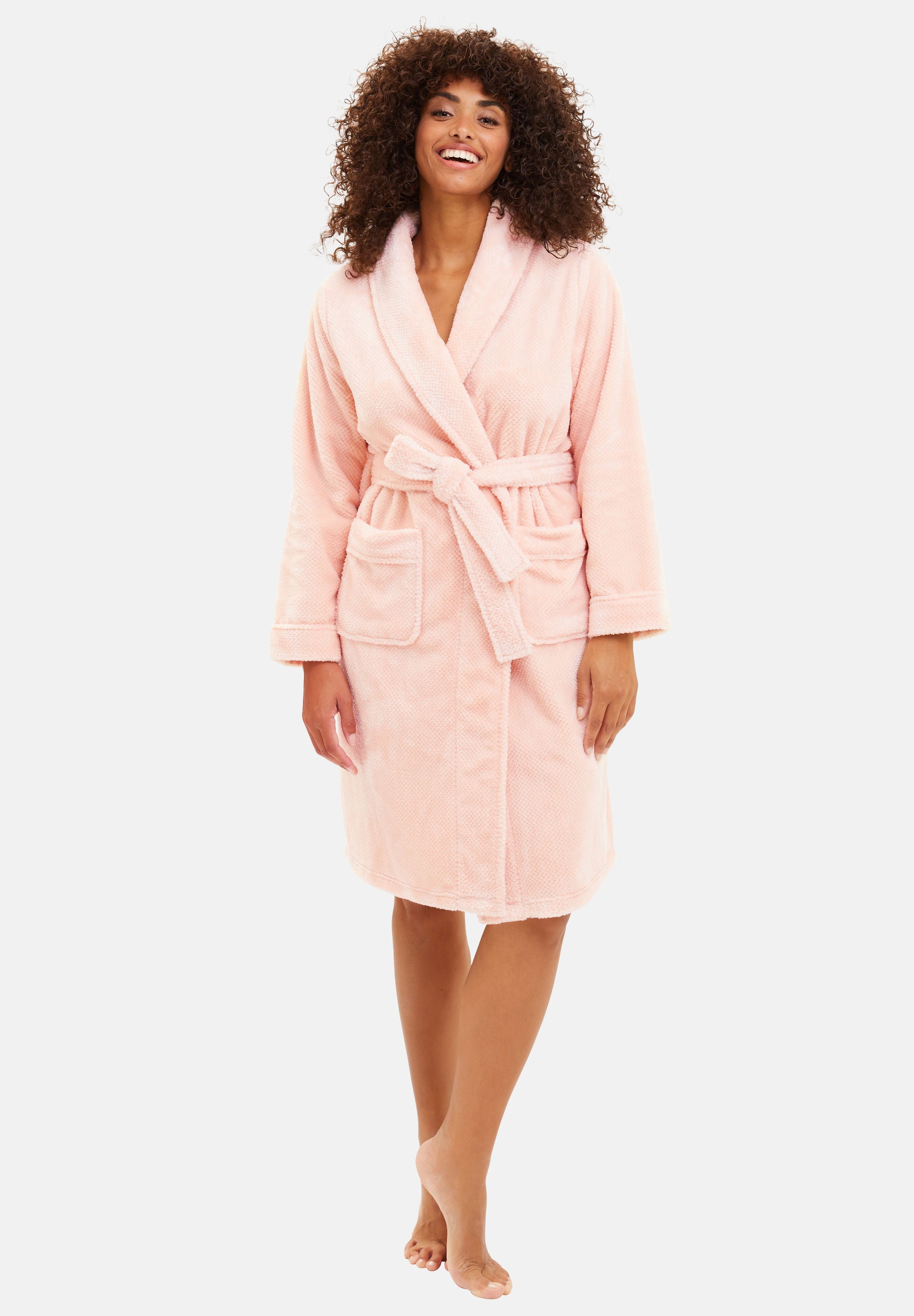 Fleece bathrobe Dream Cloud Pink