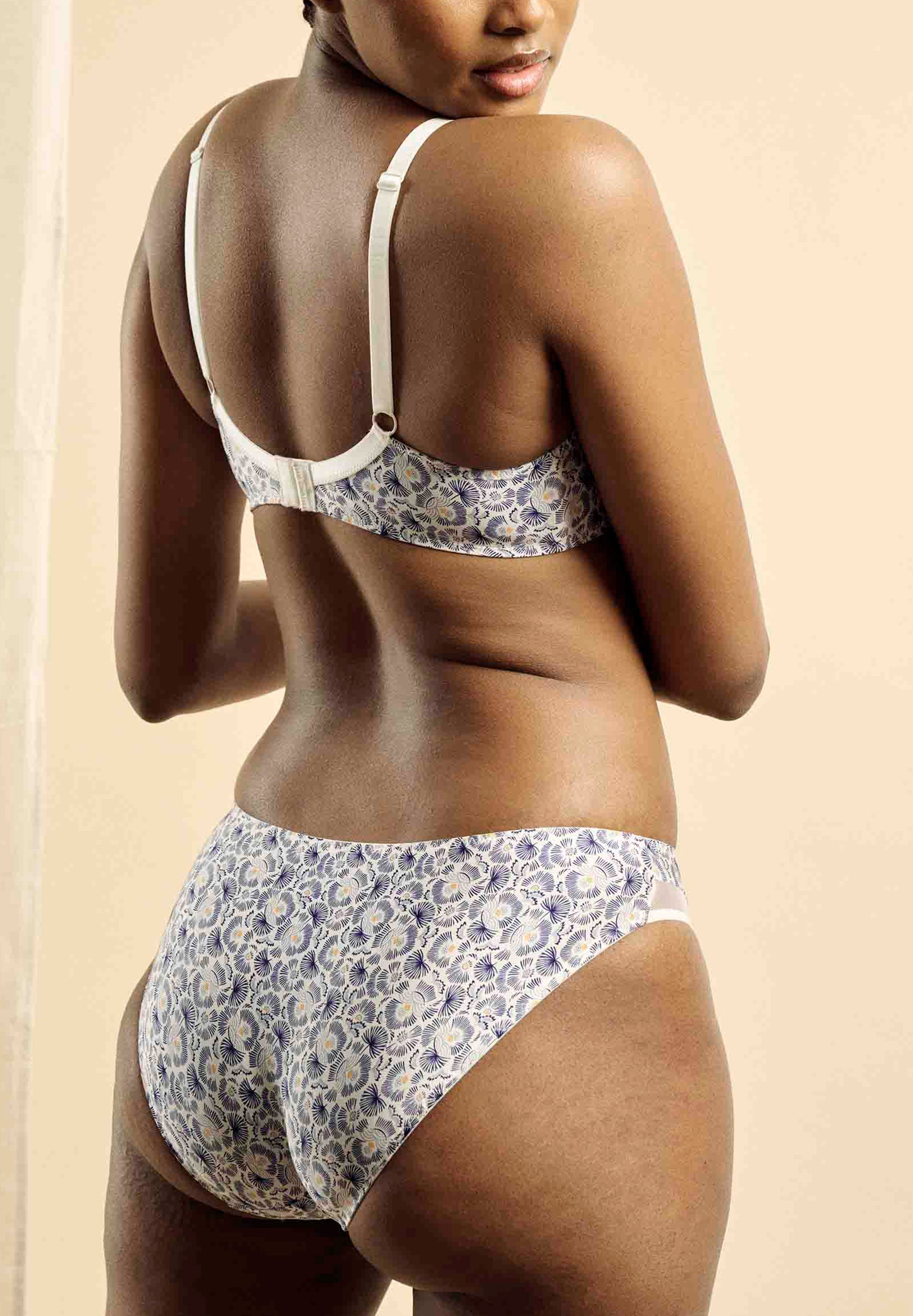Brief Complice Ivory & Blue Floral Print