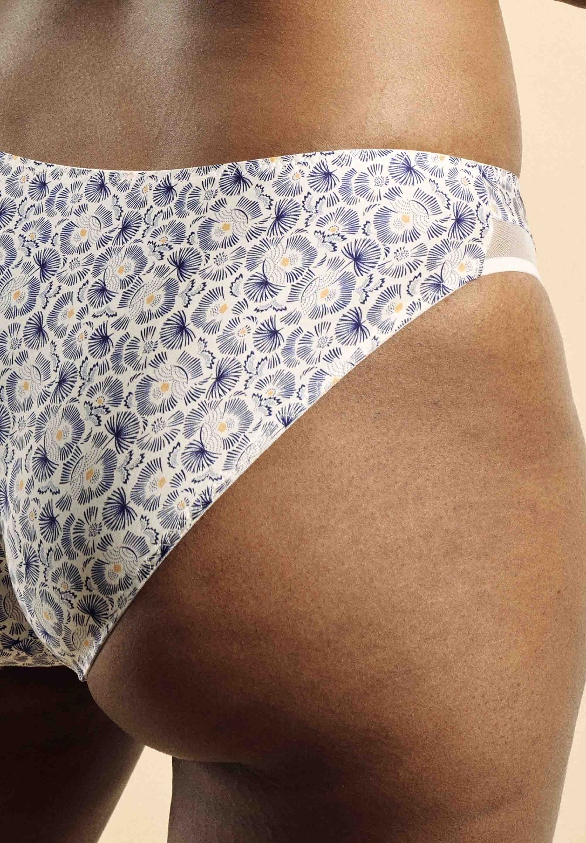 Brief Complice Ivory & Blue Floral Print