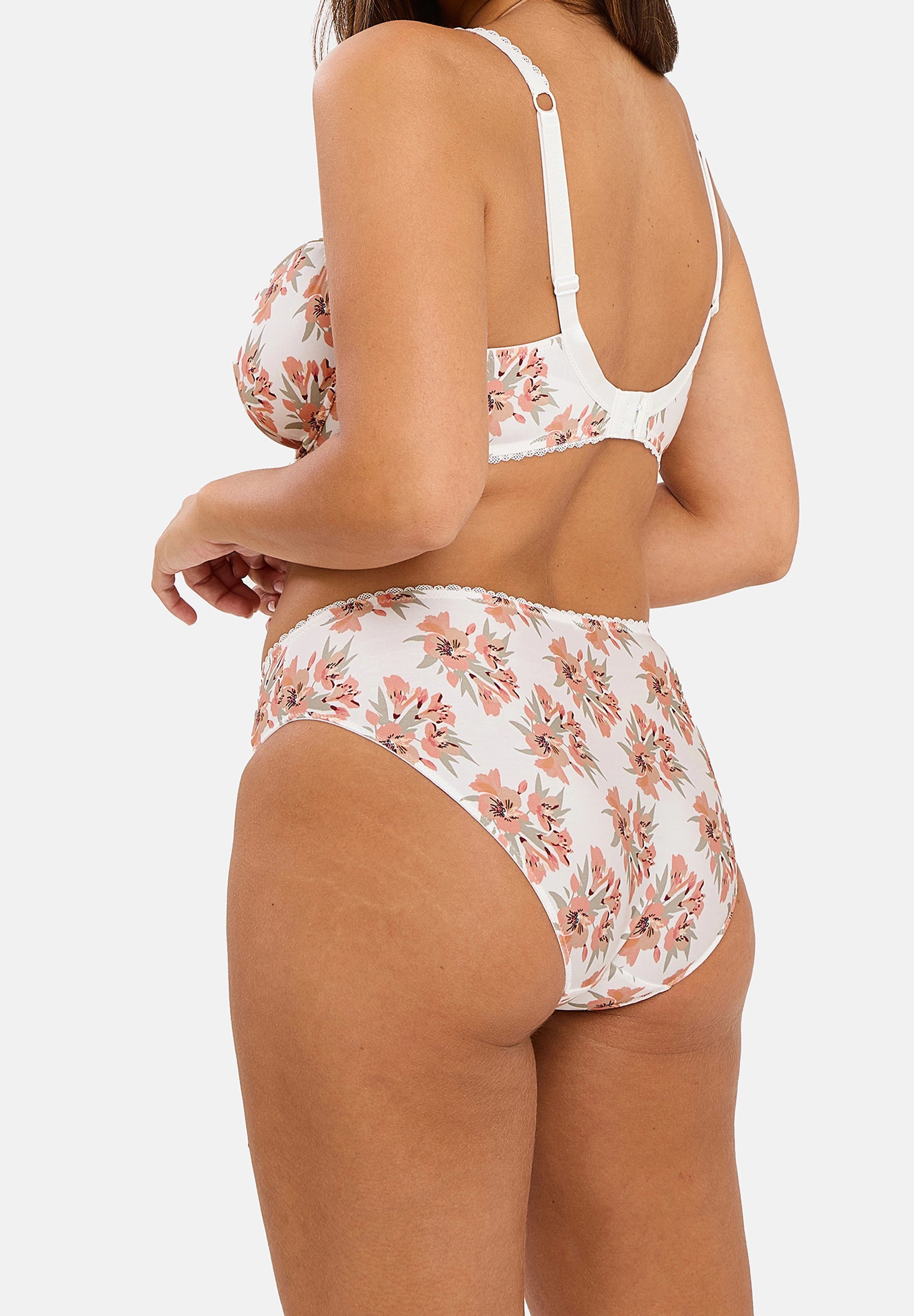 Full cup bra Oriane White & Green Bouquets