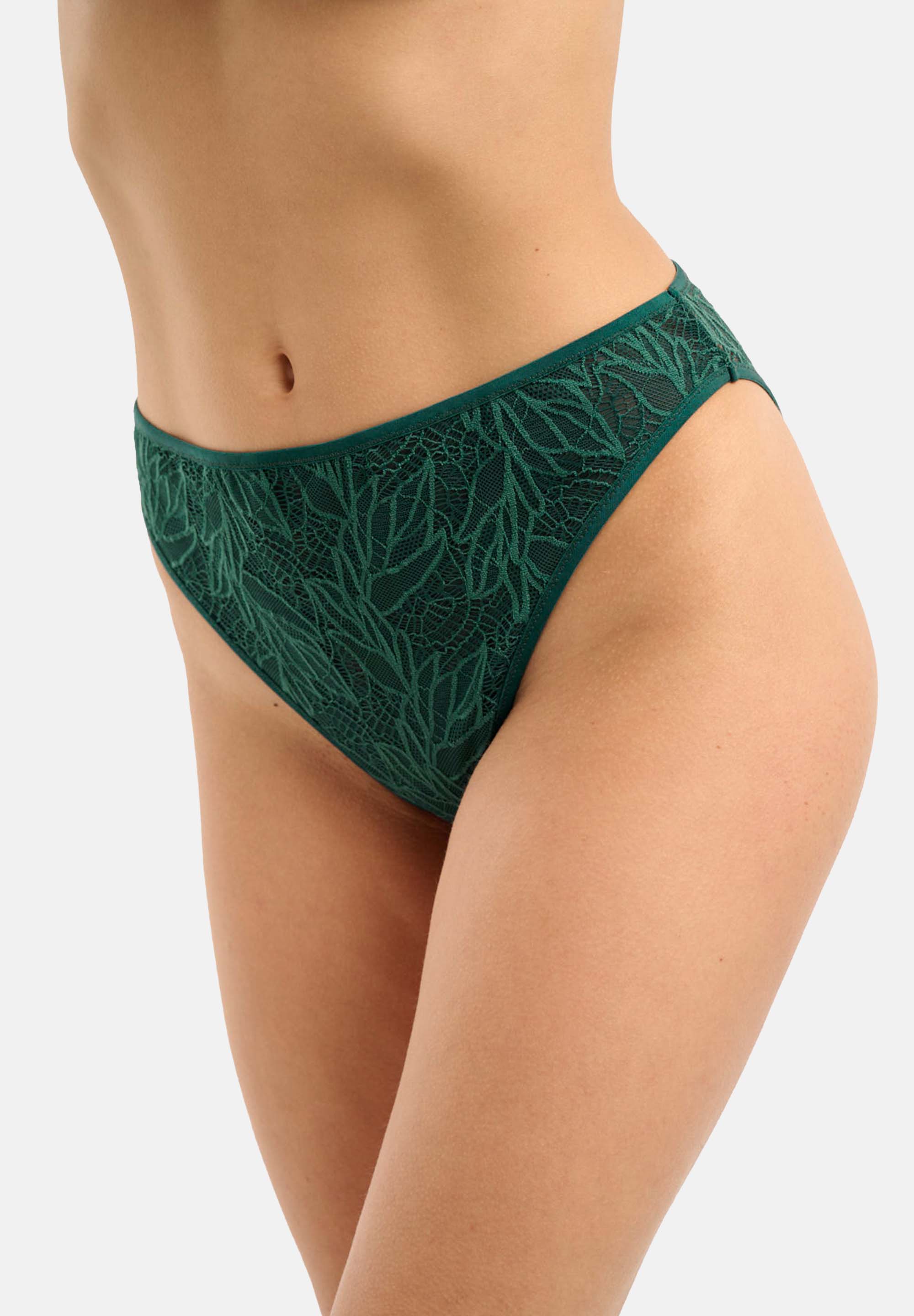 High-waisted panties Miss Sans Complexe Isa Deep Emerald Green