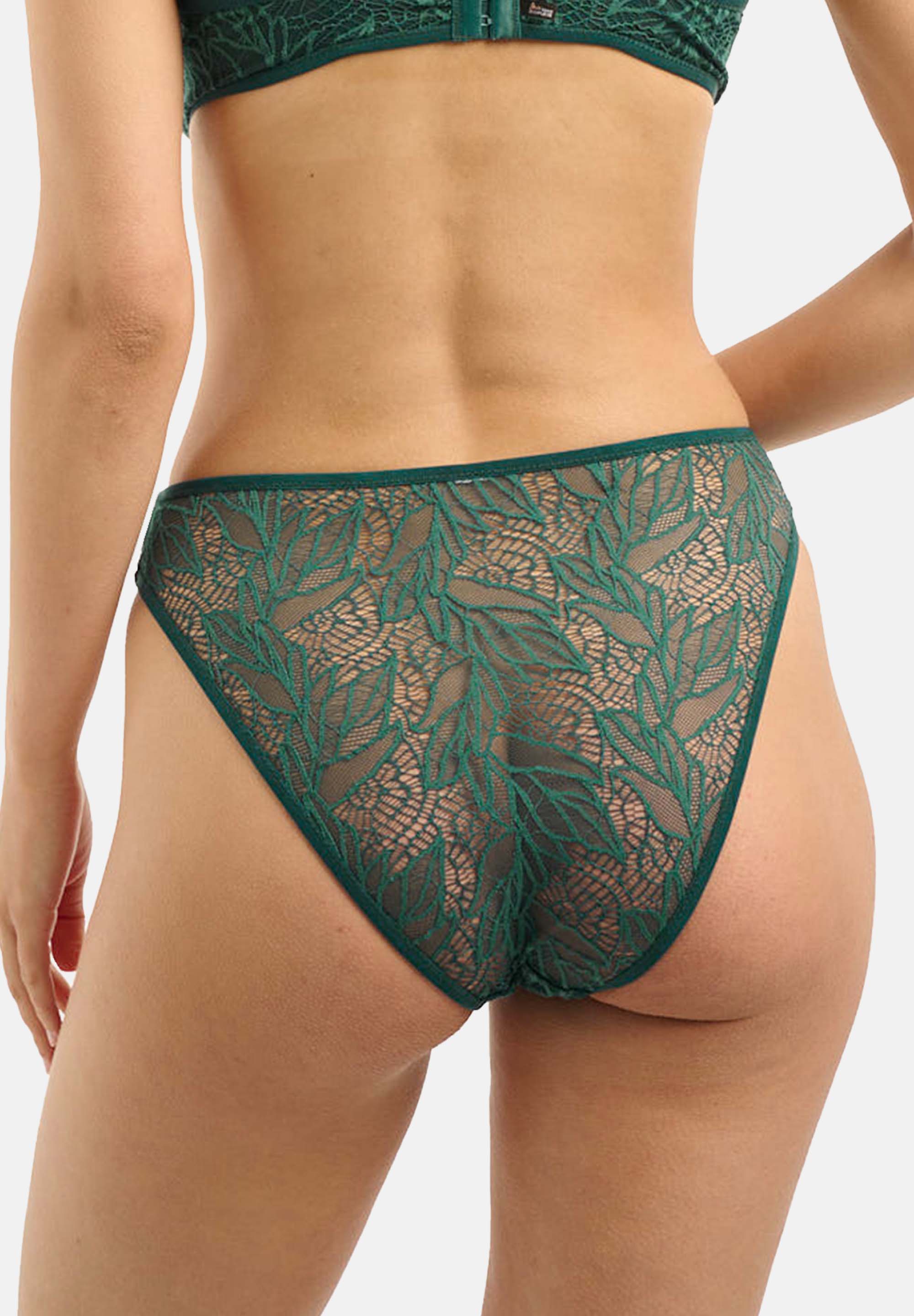 High-waisted panties Miss Sans Complexe Isa Deep Emerald Green
