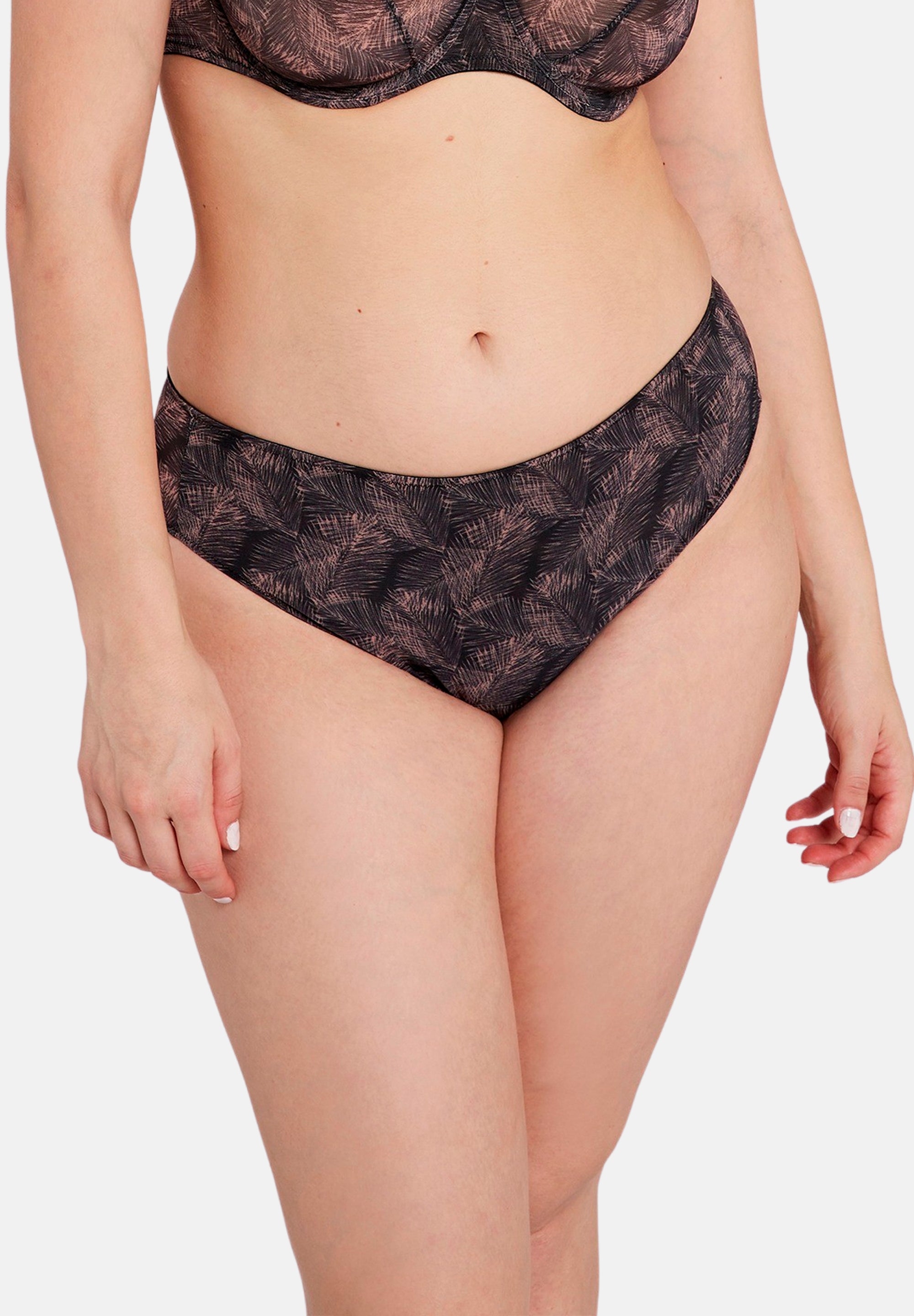 So Pure Fantaisy Briefs with Black &amp; Nude Palm Print