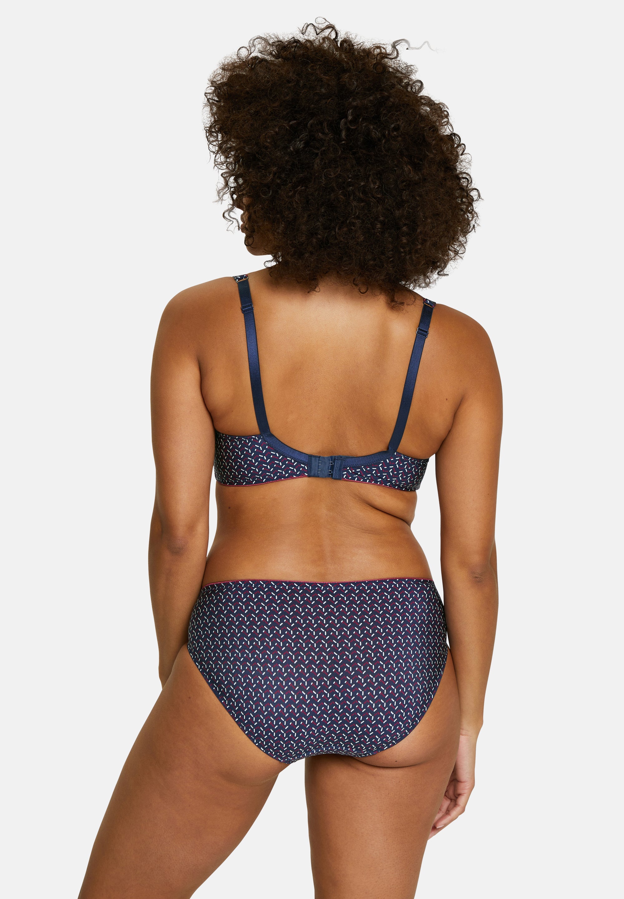 Eleanore Briefs Blue &amp; Red Graphic Print