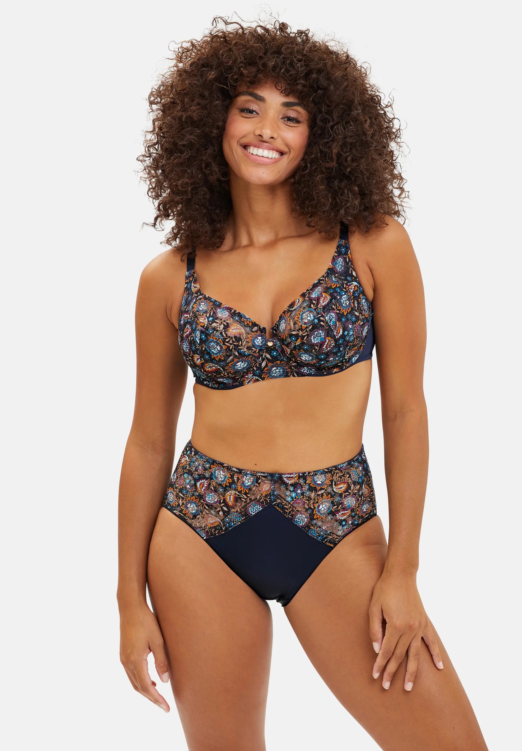 Medium Briefs Suzie Fantaisie Floral Print Gipsy Marina Blue