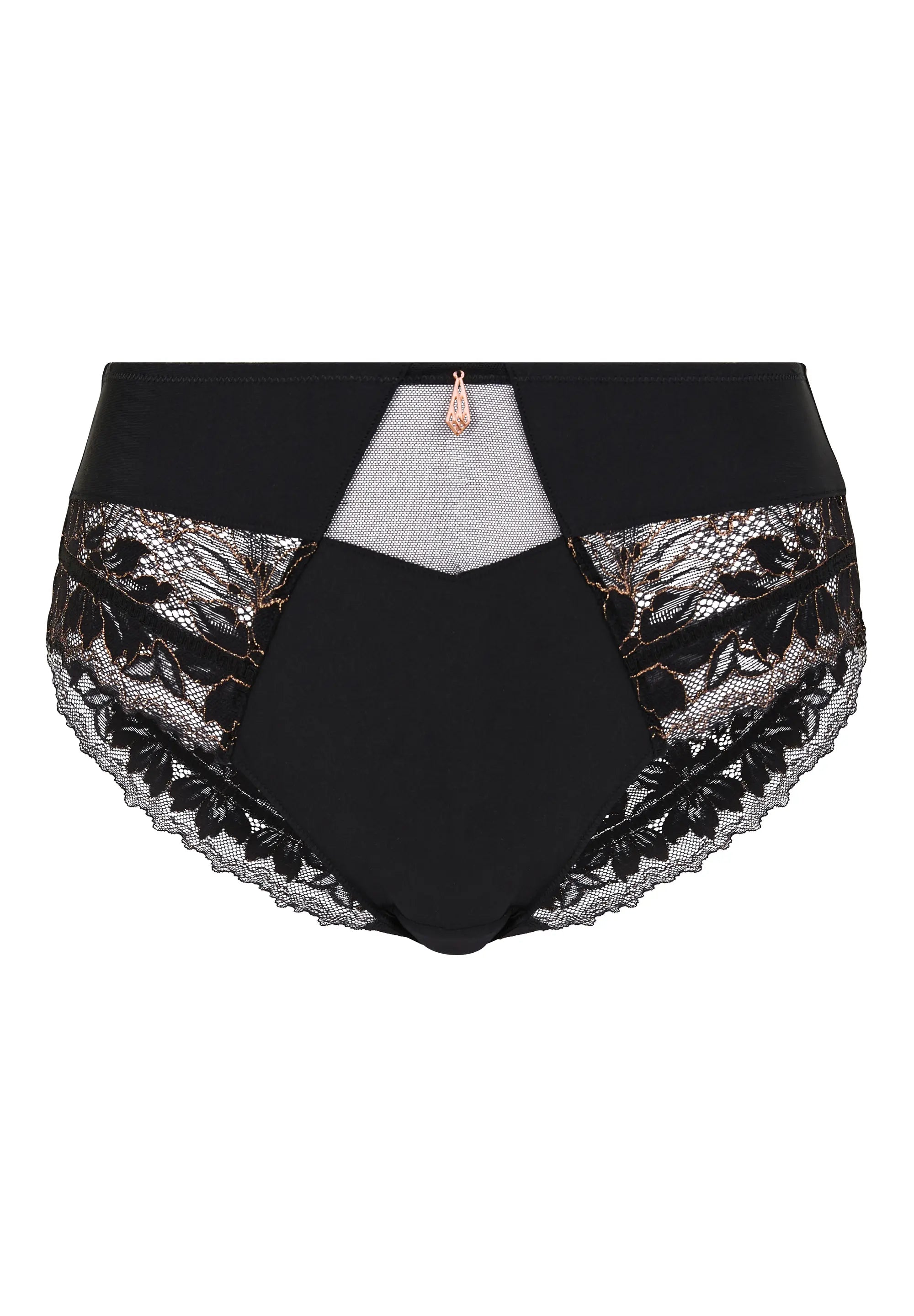 Medium brief Melodie Black & Copper Lurex