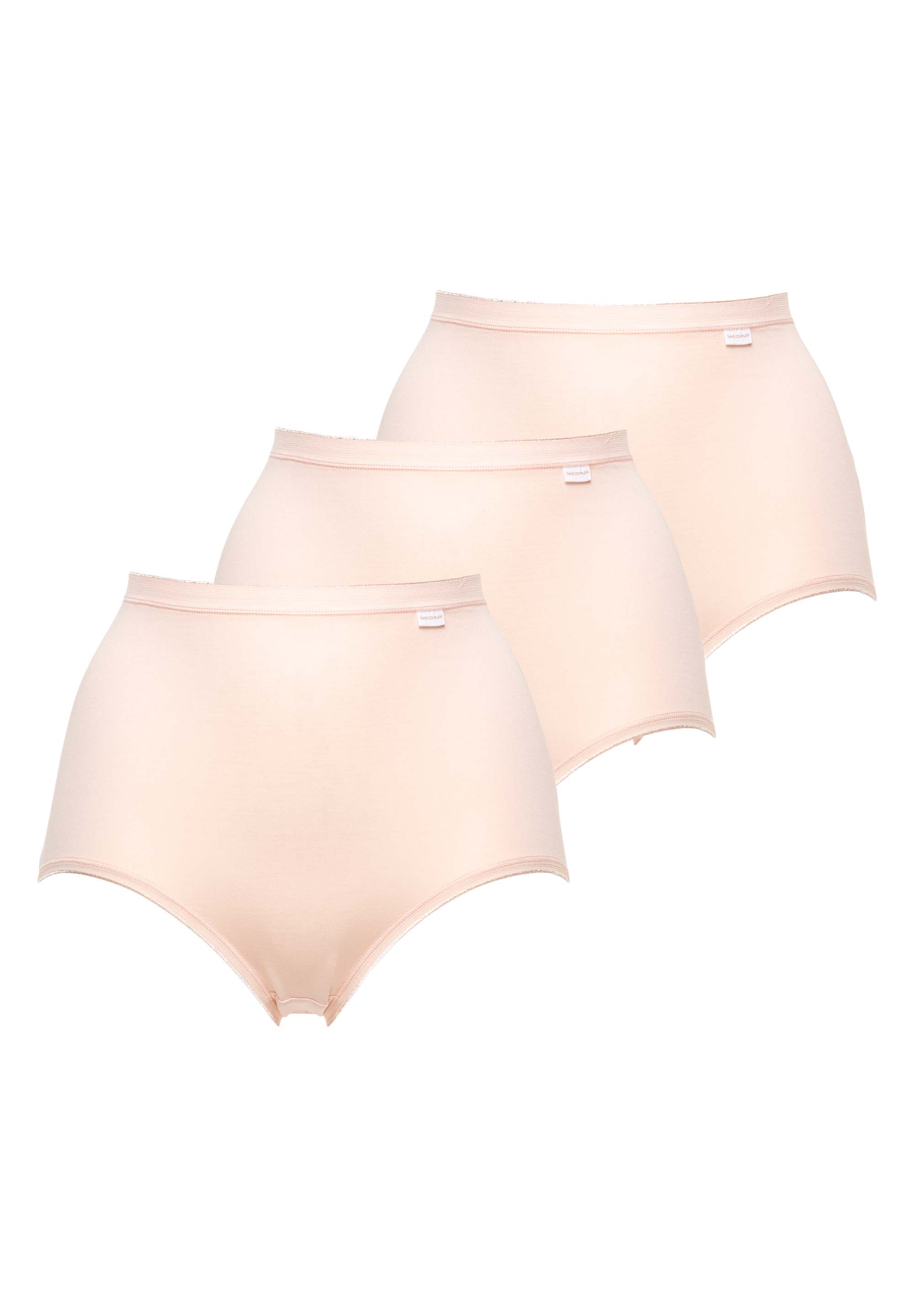 Medium briefs - Pack of 3 Simplement Coton B Pink Silver Peony