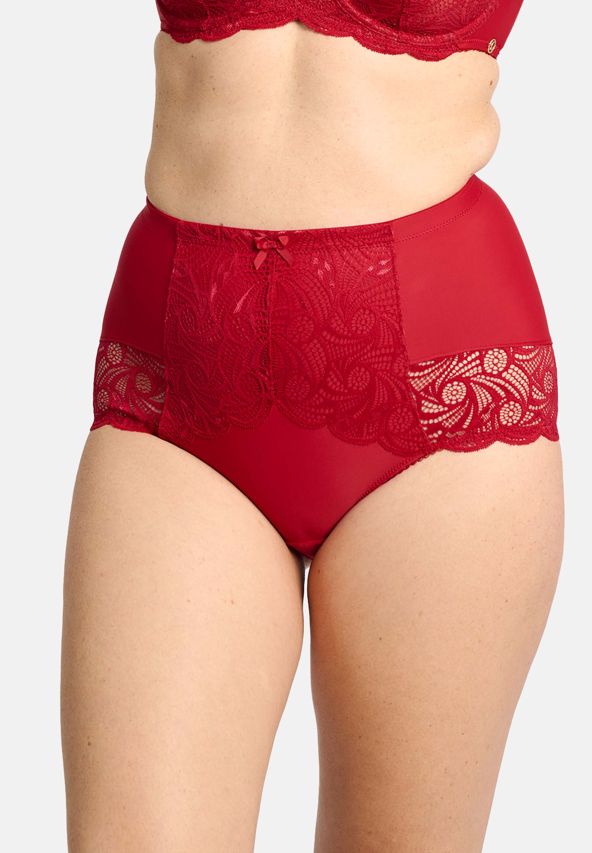 Culotte taille haute rouge top