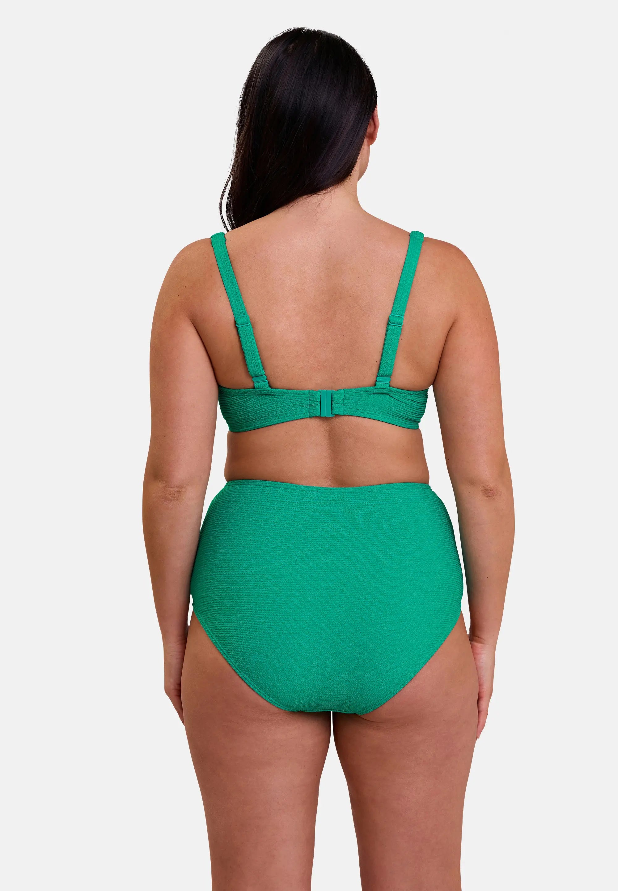 Culote de baño de tallo alto Glamourous Textured Verde Tropical